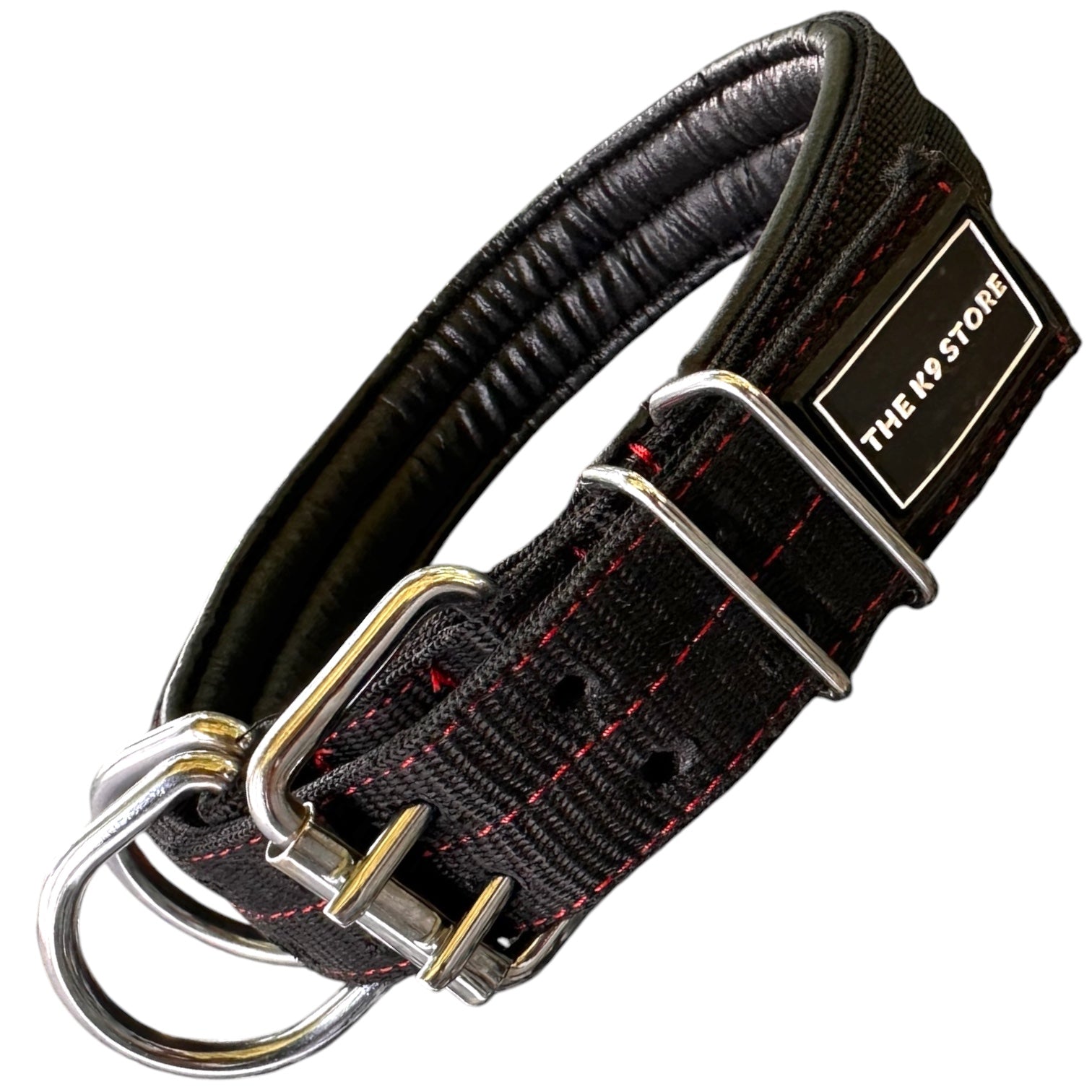 Heavy Duty Dog Collar | Adjustable 16-24 Inch Neck | Heavy Metal Hardware | PP Webbing | Black