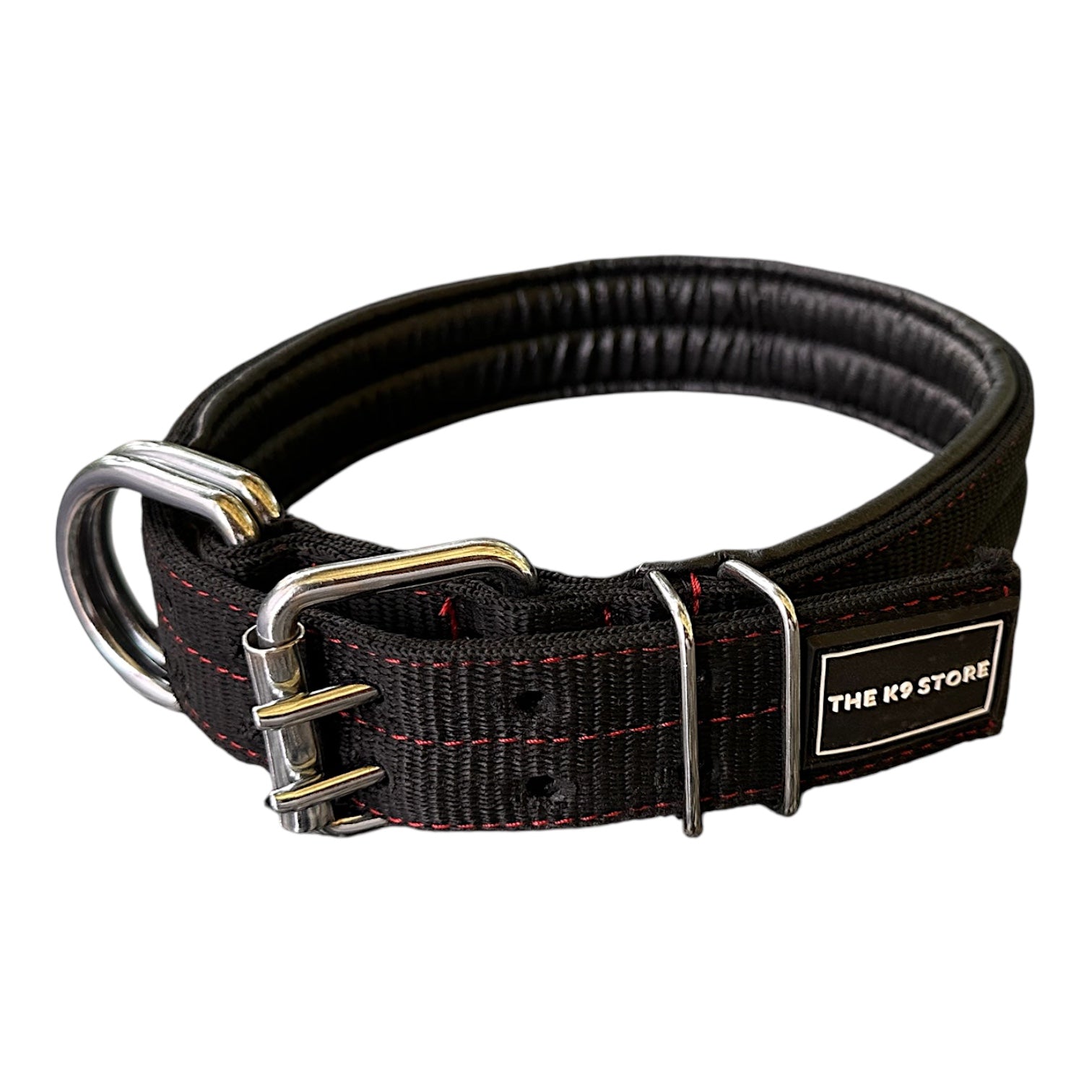 Heavy Duty Dog Collar | Adjustable 16-24 Inch Neck | Heavy Metal Hardware | PP Webbing | Black