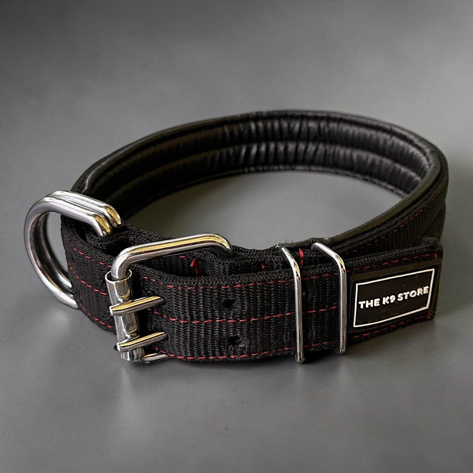Heavy Duty Dog Collar | Adjustable 16-24 Inch Neck | Heavy Metal Hardware | PP Webbing | Black