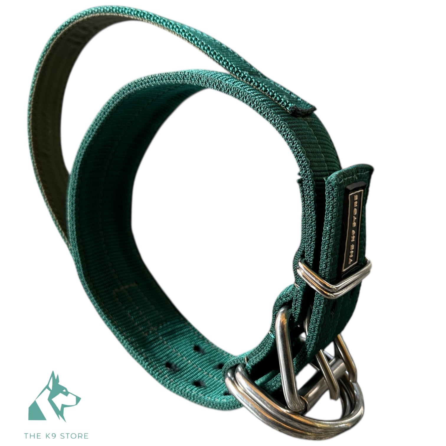 Heavy Duty Dog Collar with Control Handle – Large (16–22 Inch) Adjustable | Double D-Ring, Metal Buckle | The K9 Store Tactical Collar