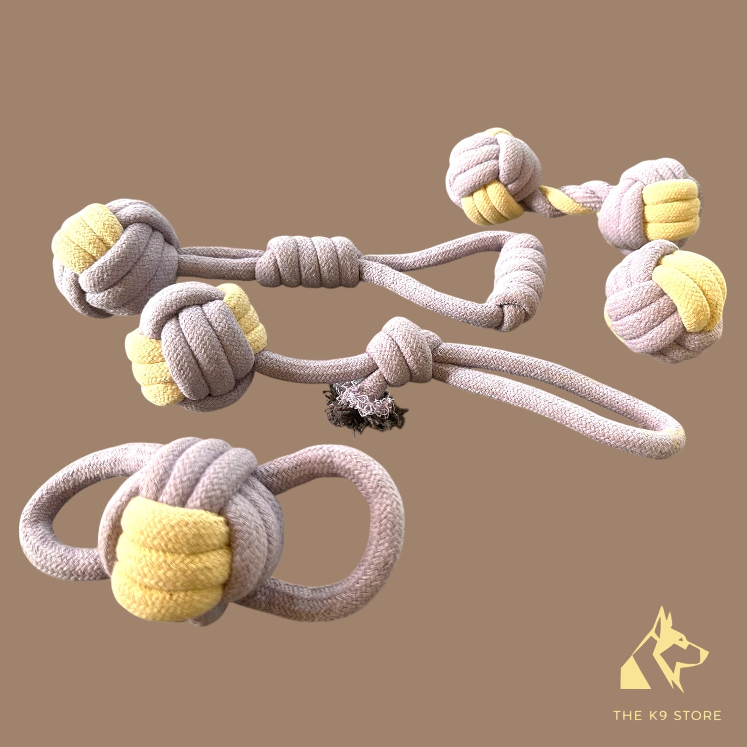 Set of 5 Premium Cotton Handloom Dog Toys – 100% Natural, Non-Plastic Chew & Tug Toys for Dogs