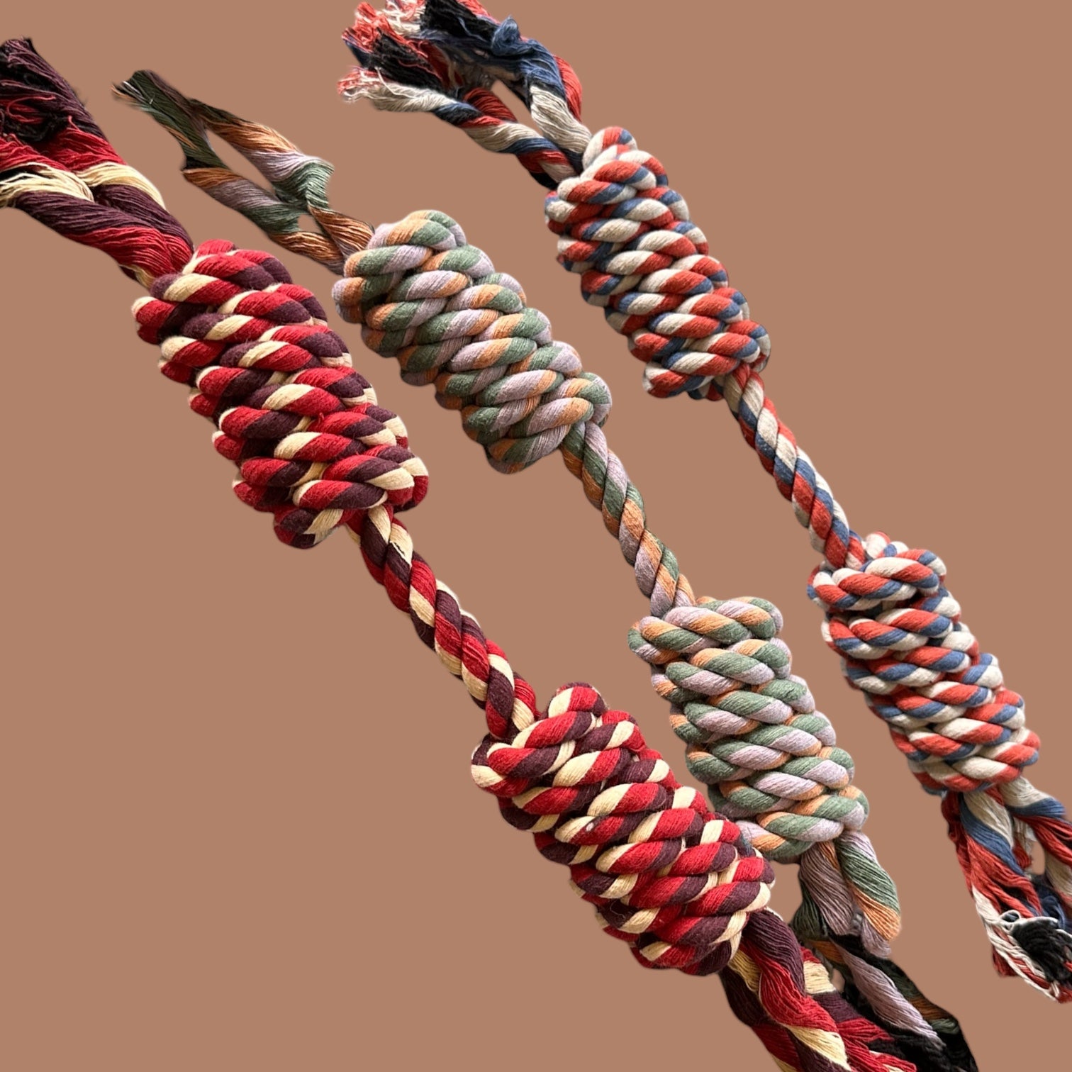 Handmade Cotton Rope Dog Toy – 100% Natural Handwoven Tug Toy | No Plastic, Chemical-Free | Safe Chew Toy for Dogs & Cats | The K9 Store