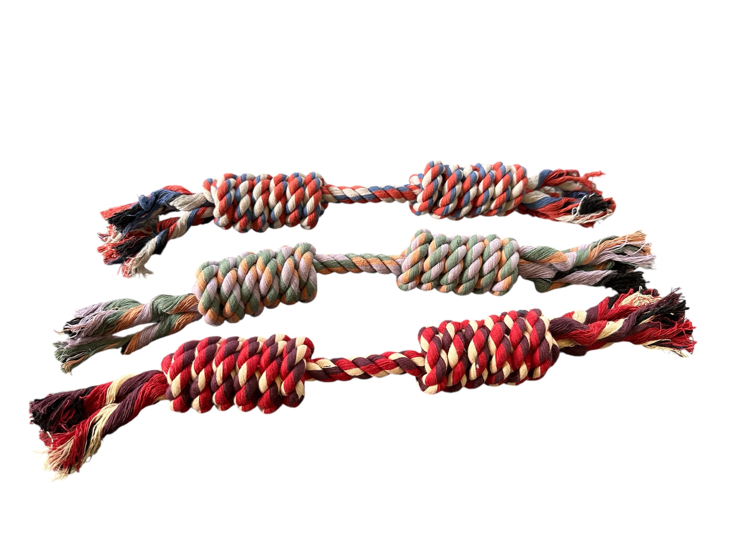 Handmade Cotton Rope Dog Toy – 100% Natural Handwoven Tug Toy | No Plastic, Chemical-Free | Safe Chew Toy for Dogs & Cats | The K9 Store