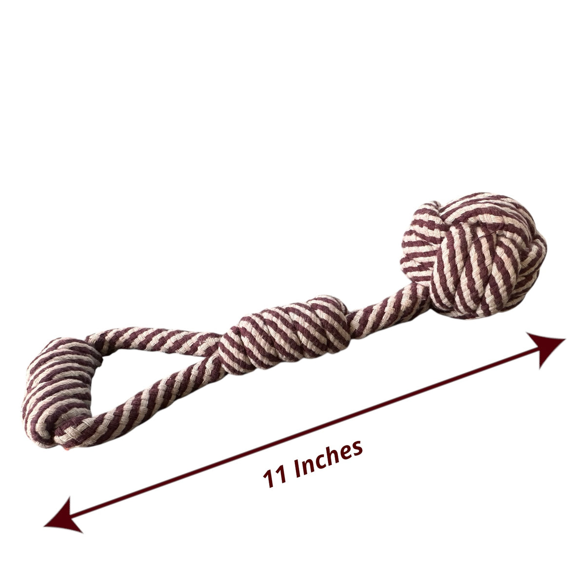 Handloom Handmade 100% Cotton Dog & Cat Toy – Ideal for Training, 11 Inches, Durable, Chemical-Free, Perfect for Tug and Play