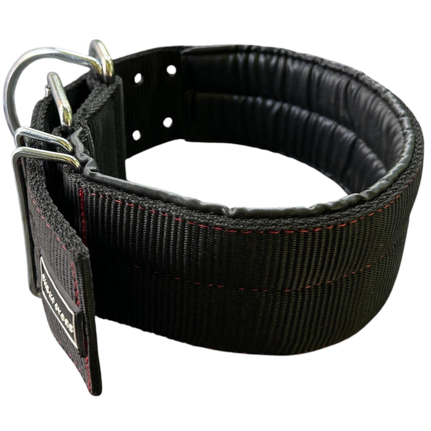 Heavy Duty Dog Collar & Leash Combo Set | 3 Inch Wide Padded | Double D-Ring | Fits 18-26 Inch Neck | Black