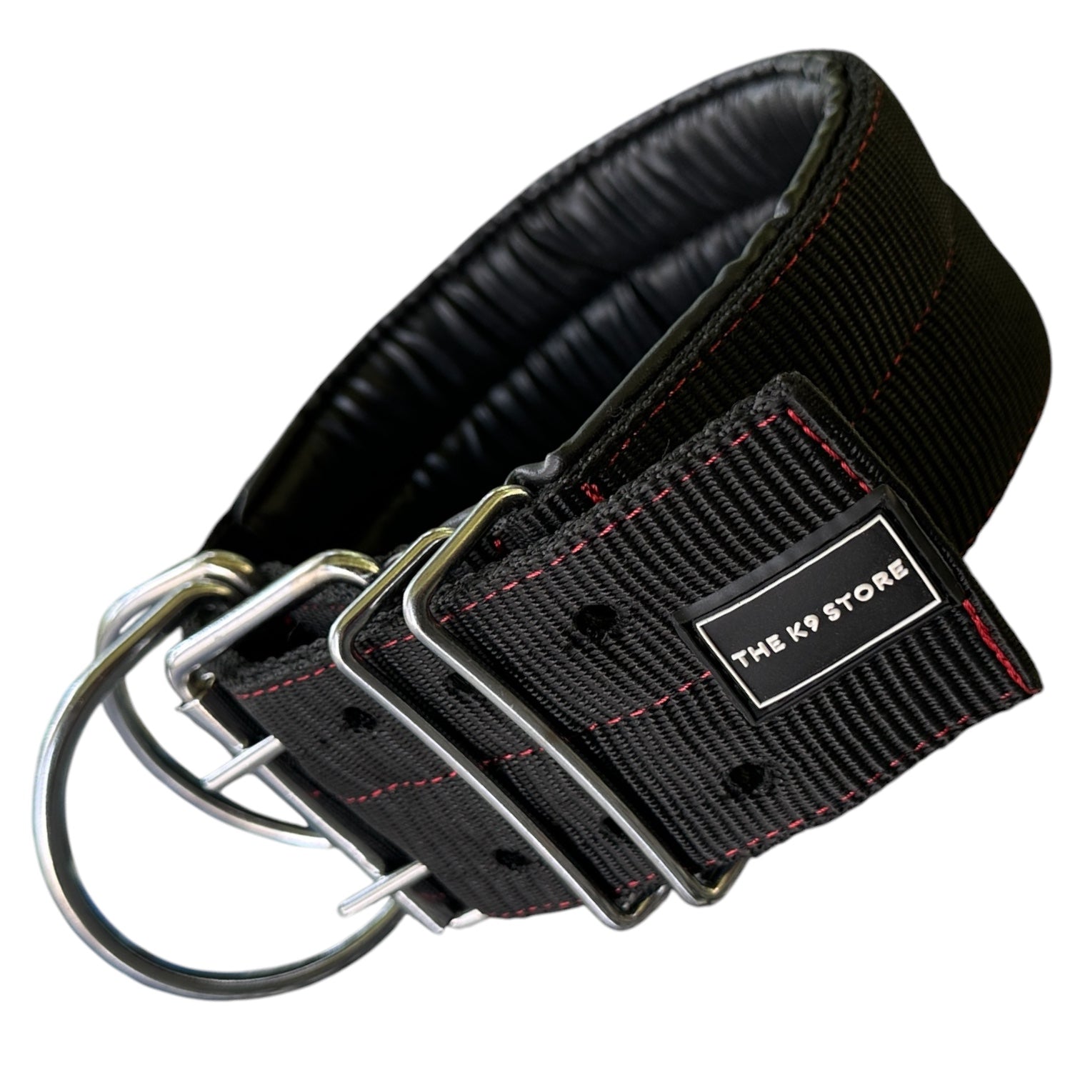 The K9 Store 3 Inch Wide Heavy Duty Dog Collar with Padded Interior & Double D-Ring | Large Breed Collar