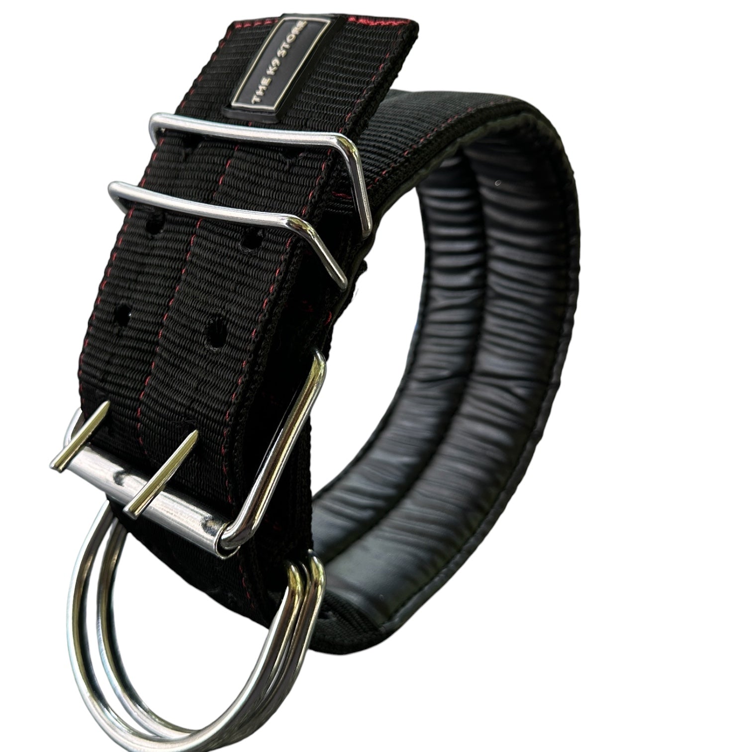 The K9 Store 3 Inch Wide Heavy Duty Dog Collar with Padded Interior & Double D-Ring | Large Breed Collar
