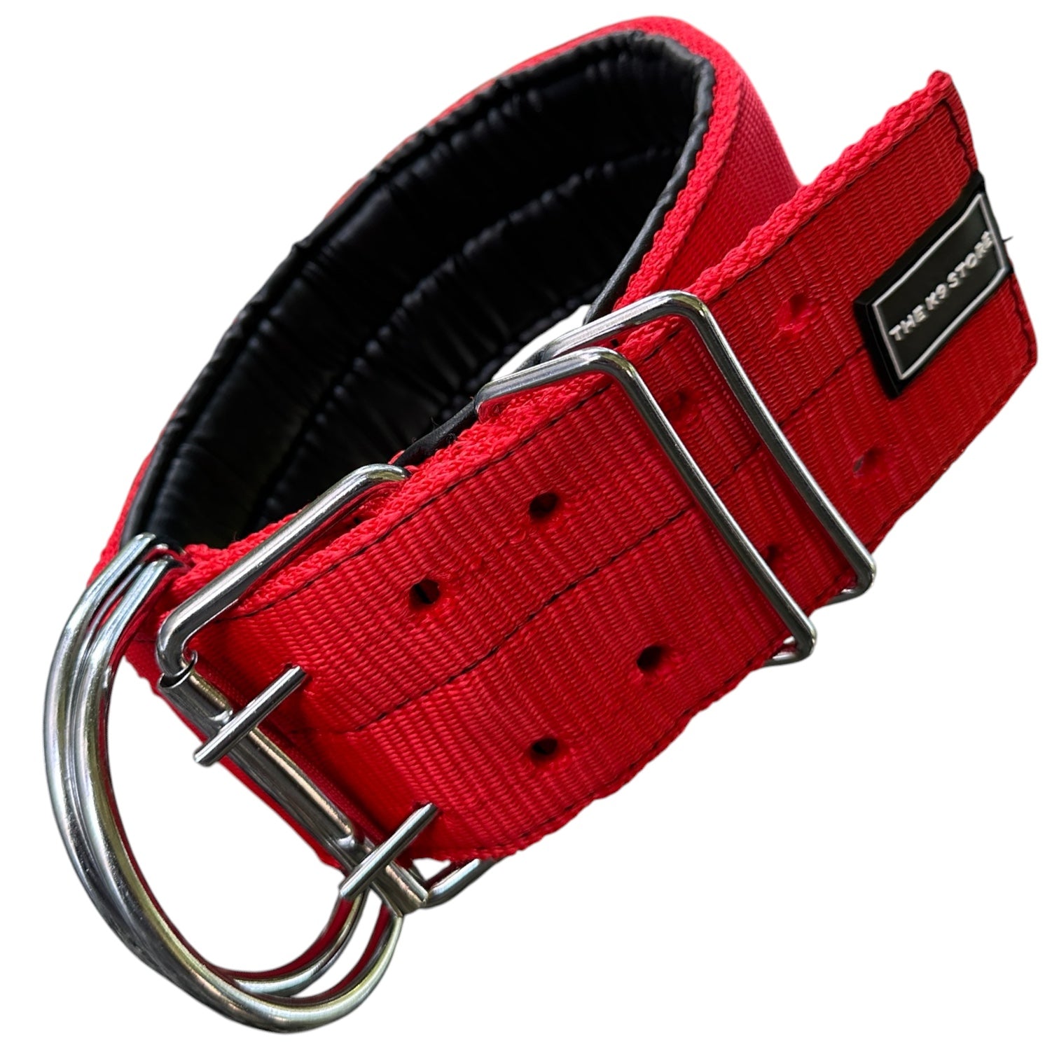 The K9 Store 3 Inch Wide Heavy Duty Dog Collar with Padded Interior & Double D-Ring | Large Breed Collar