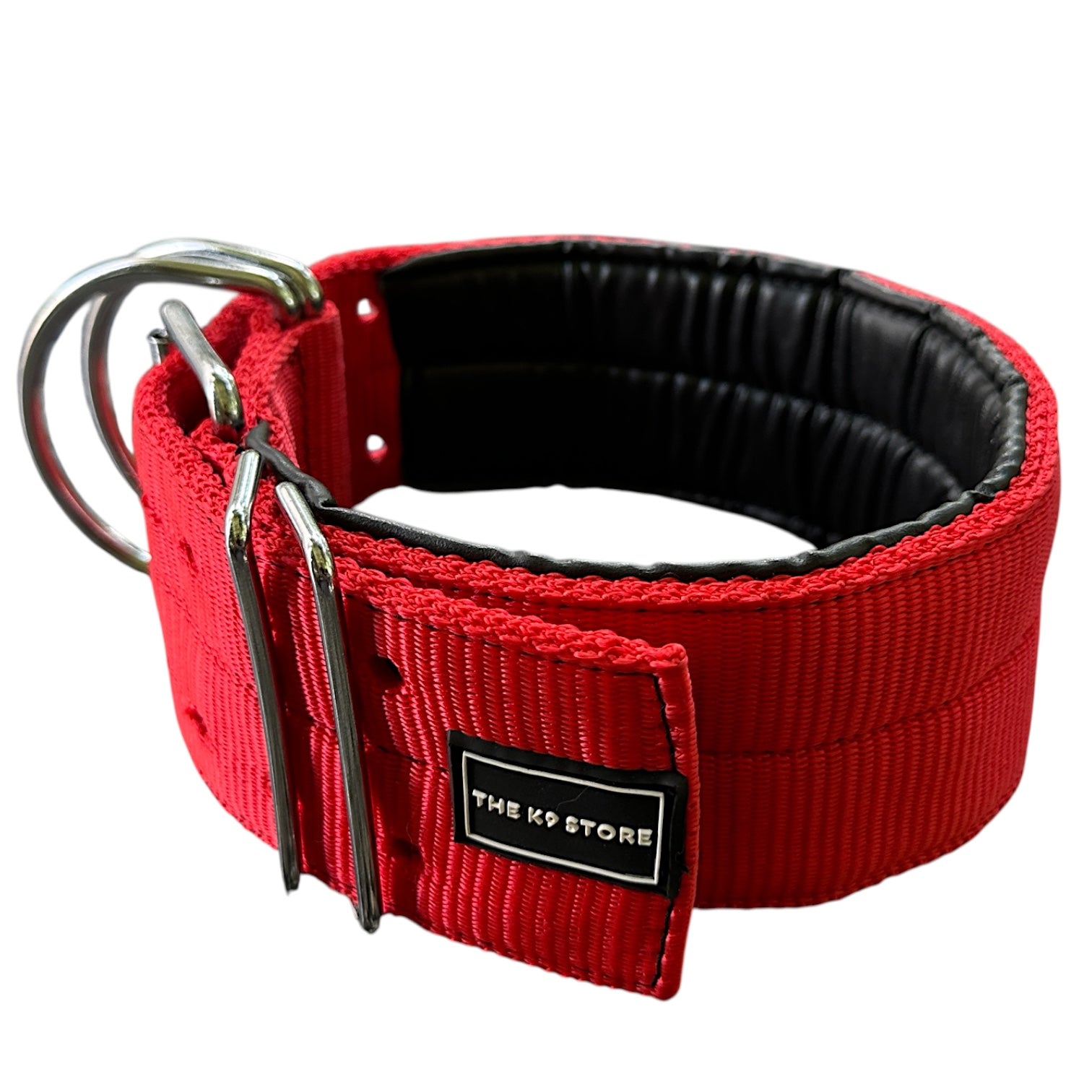 The K9 Store 3 Inch Wide Heavy Duty Dog Collar with Padded Interior & Double D-Ring | Large Breed Collar