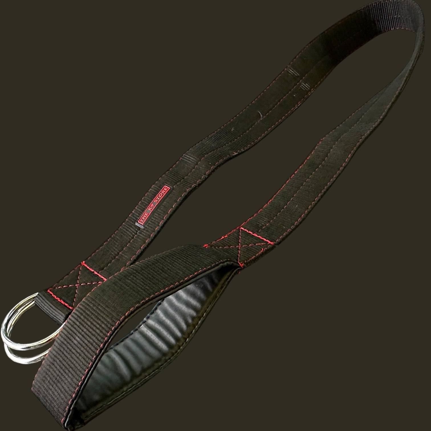 Heavy Duty Dog Leash | 2 Inch Wide Padded Handle | Dual Hook Extra Protection | PP Webbing | 56 Inch | Black