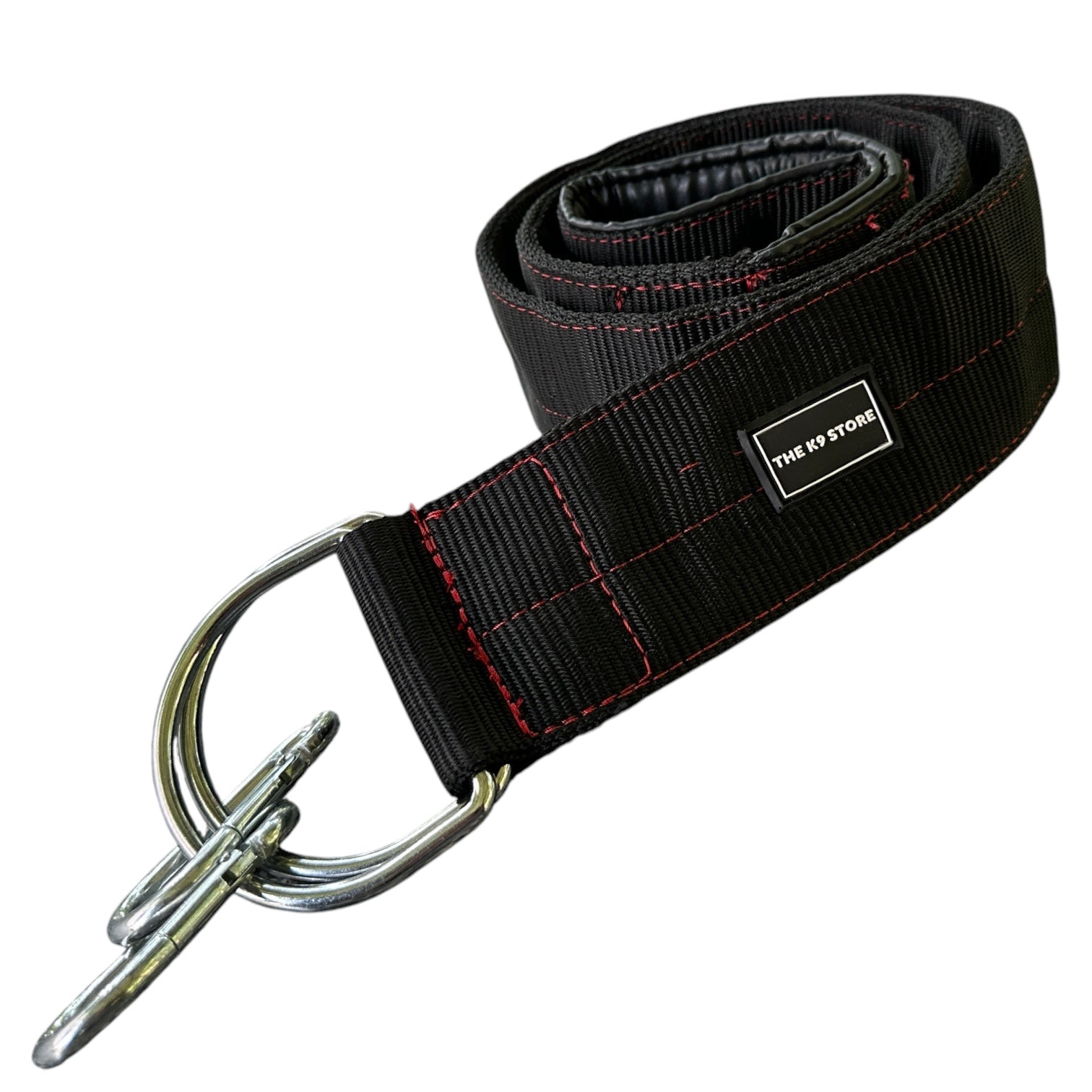 Heavy Duty Dog Leash | 3 Inch Wide Padded Handle | Rated Up to 180 KG | Dual Clip Nylon Leash | 56 Inch | Black