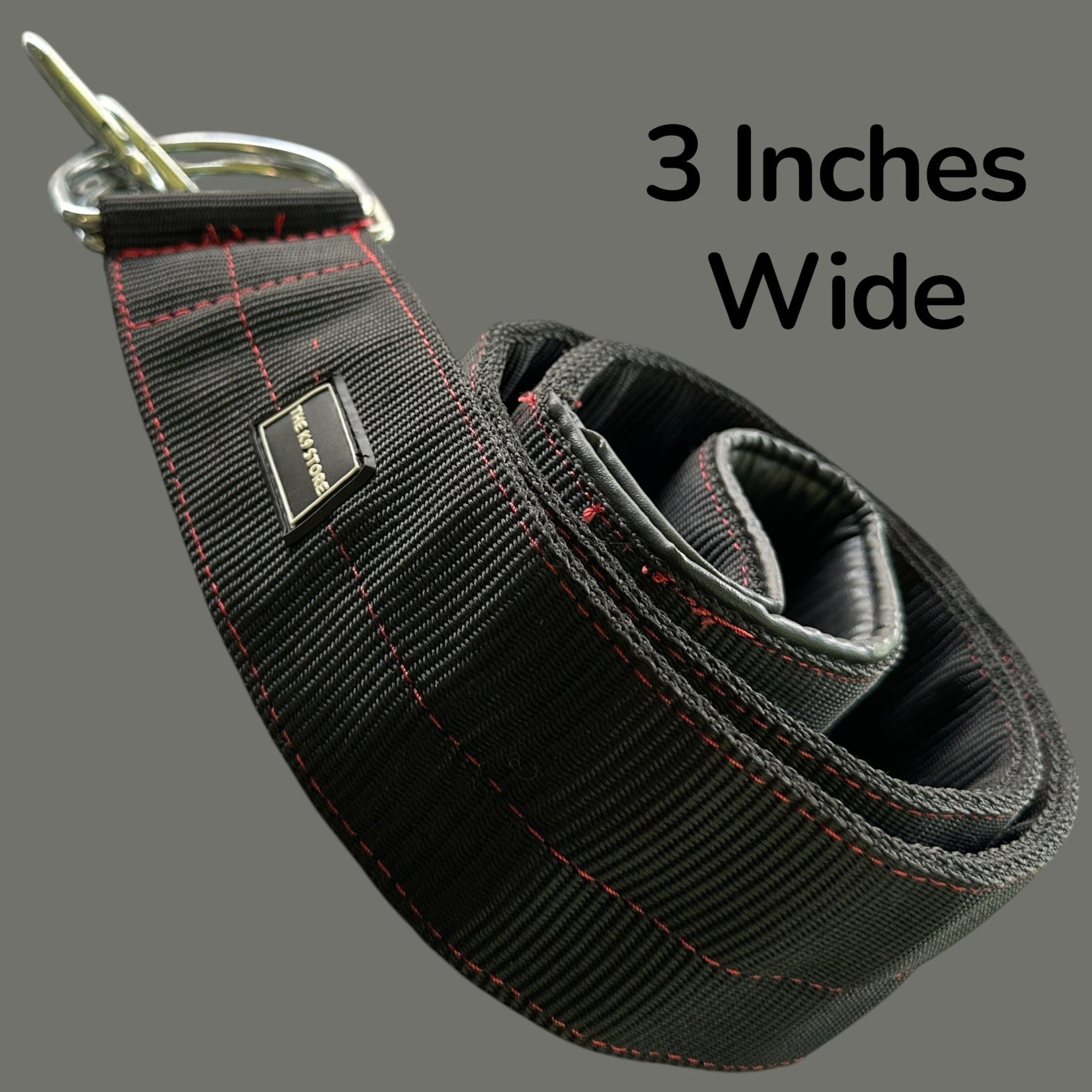 Heavy Duty Dog Leash | 3 Inch Wide Padded Handle | Rated Up to 180 KG | Dual Clip Nylon Leash | 56 Inch | Black