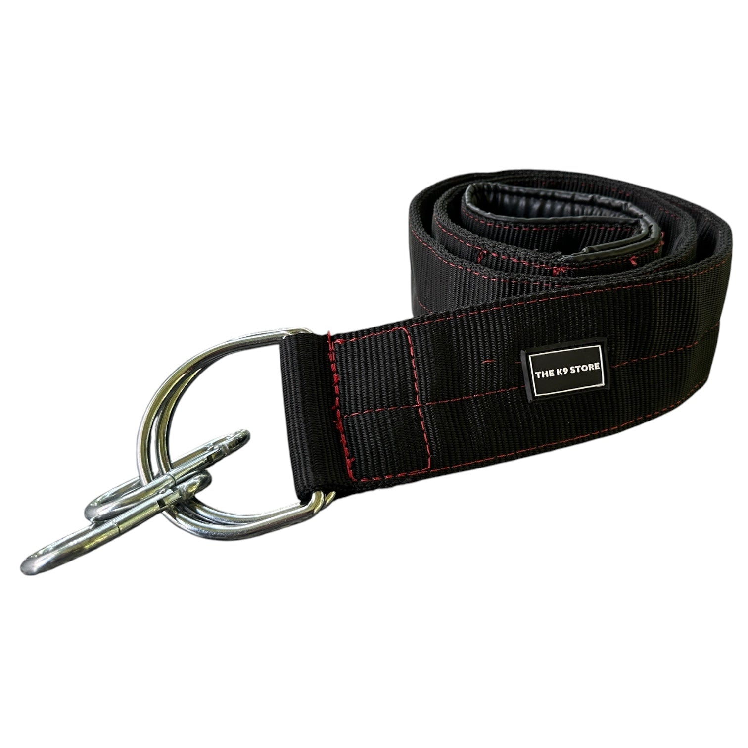 Heavy Duty Dog Leash | 3 Inch Wide Padded Handle | Rated Up to 180 KG | Dual Clip Nylon Leash | 56 Inch | Black