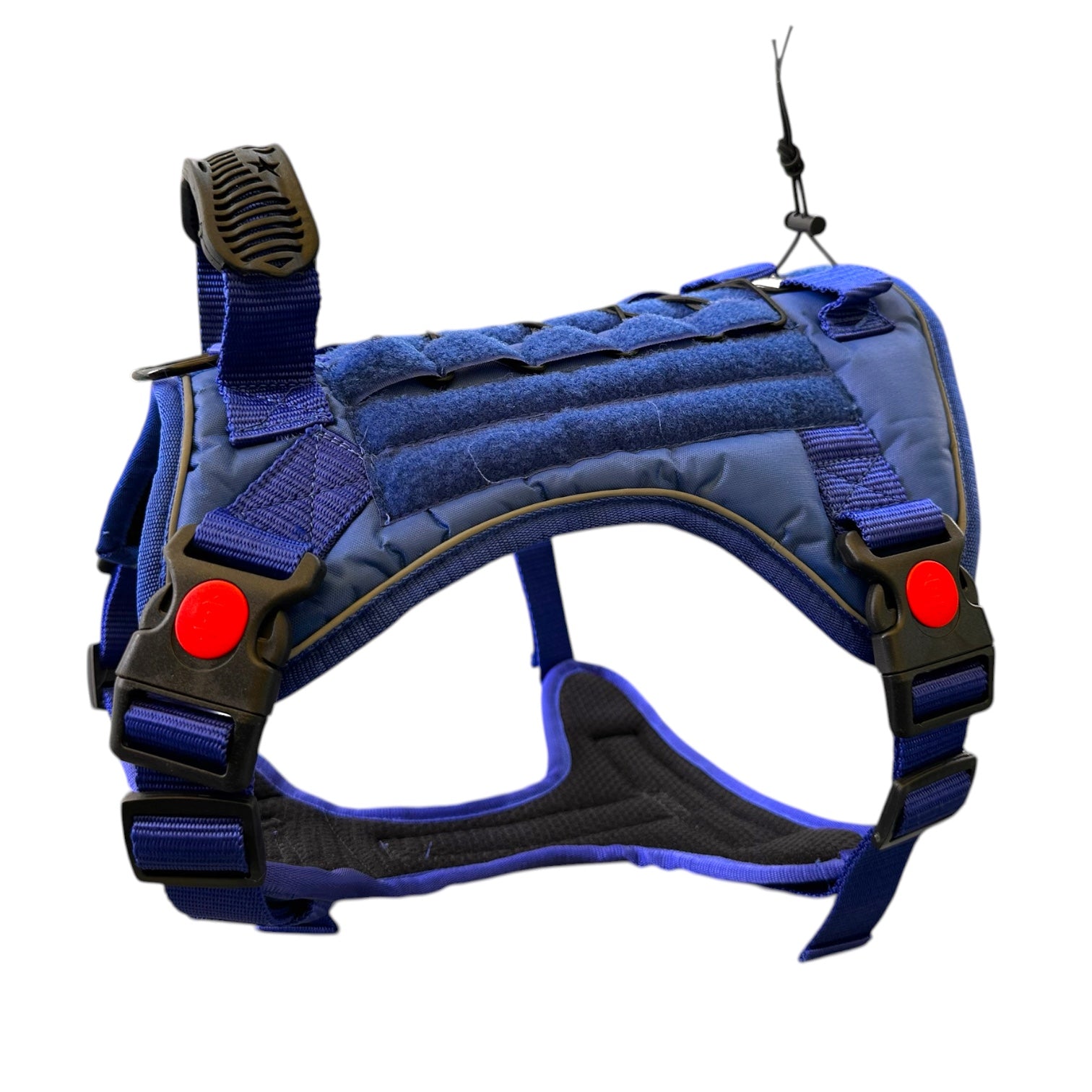 THE K9 STORE Tactical Dog Harness Blue – No Pull Heavy Duty Adjustable Pet Harness with Handle, MOLLE System & Reflective Straps (S–XL)