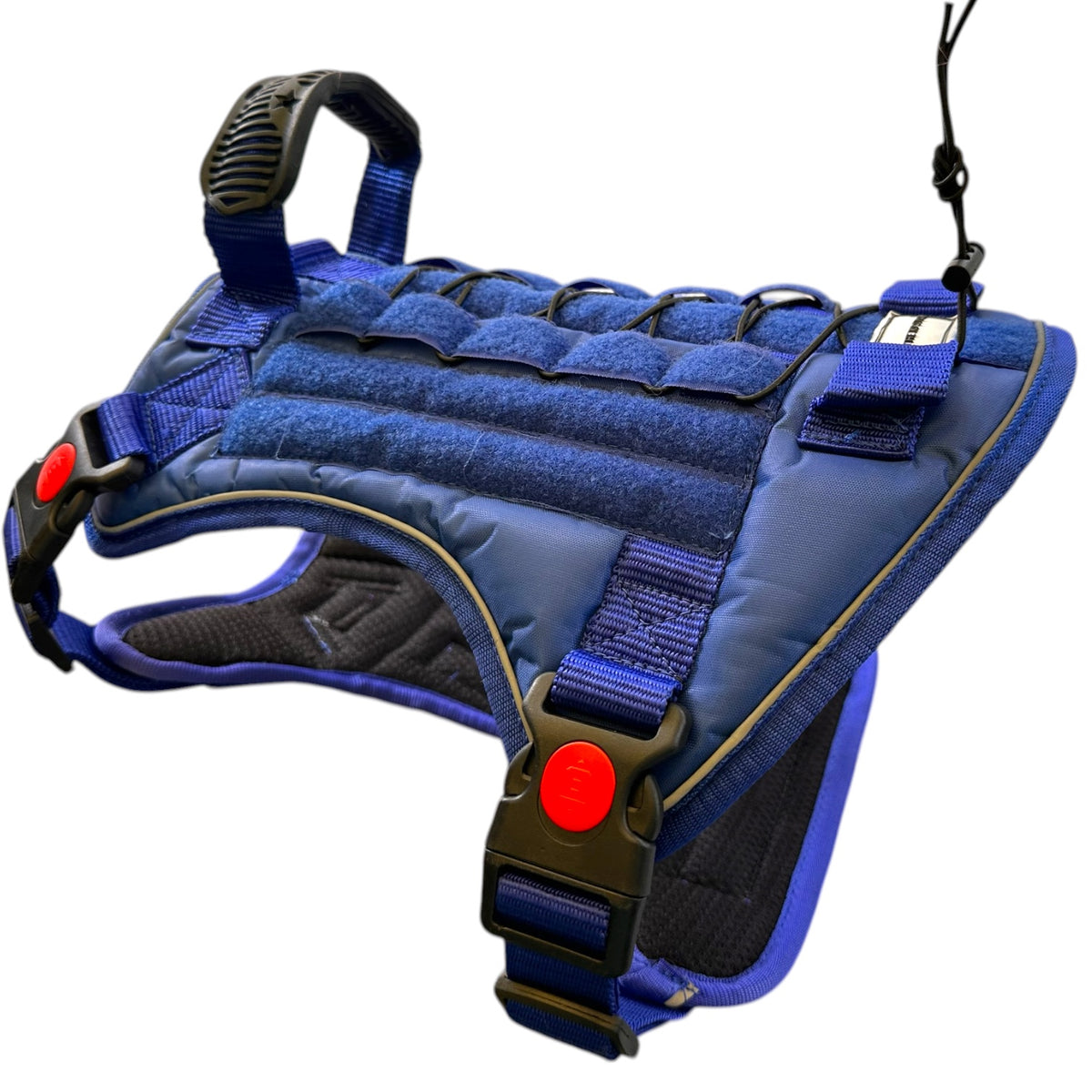THE K9 STORE Tactical Dog Harness Blue – No Pull Heavy Duty Adjustable Pet Harness with Handle, MOLLE System & Reflective Straps (S–XL)