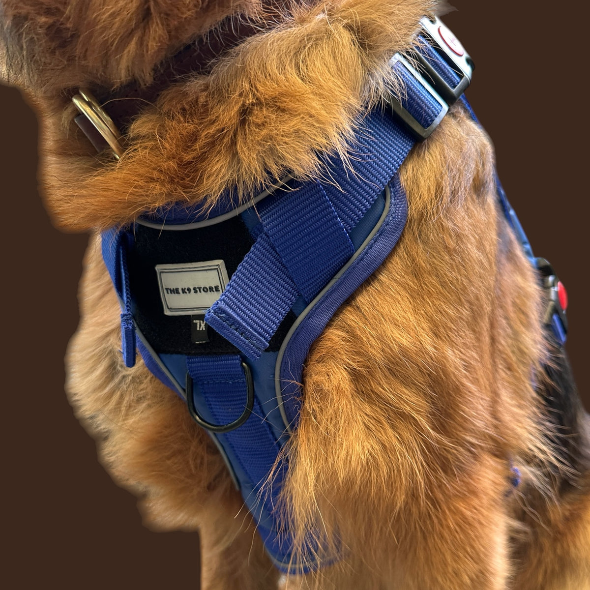 THE K9 STORE Tactical Dog Harness Blue – No Pull Heavy Duty Adjustable Pet Harness with Handle, MOLLE System & Reflective Straps (S–XL)