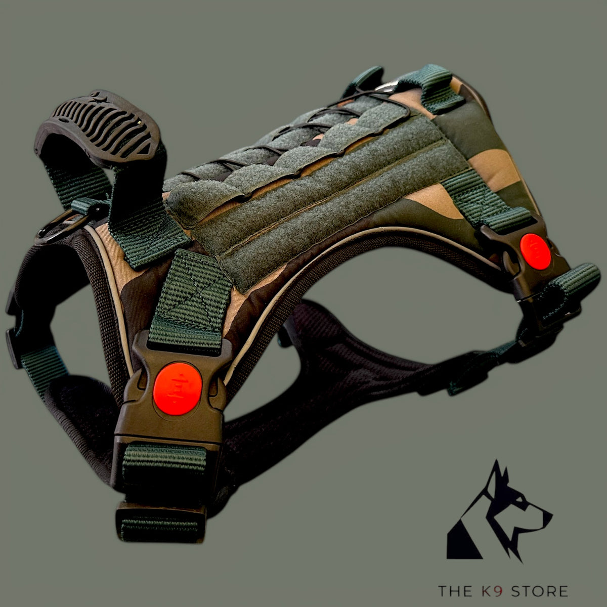 Tactical Dog Harness No Pull Adjustable Heavy Duty K9 Vest with Handle & Reflective Straps for Medium Large Dogs (S, M, L, XL)