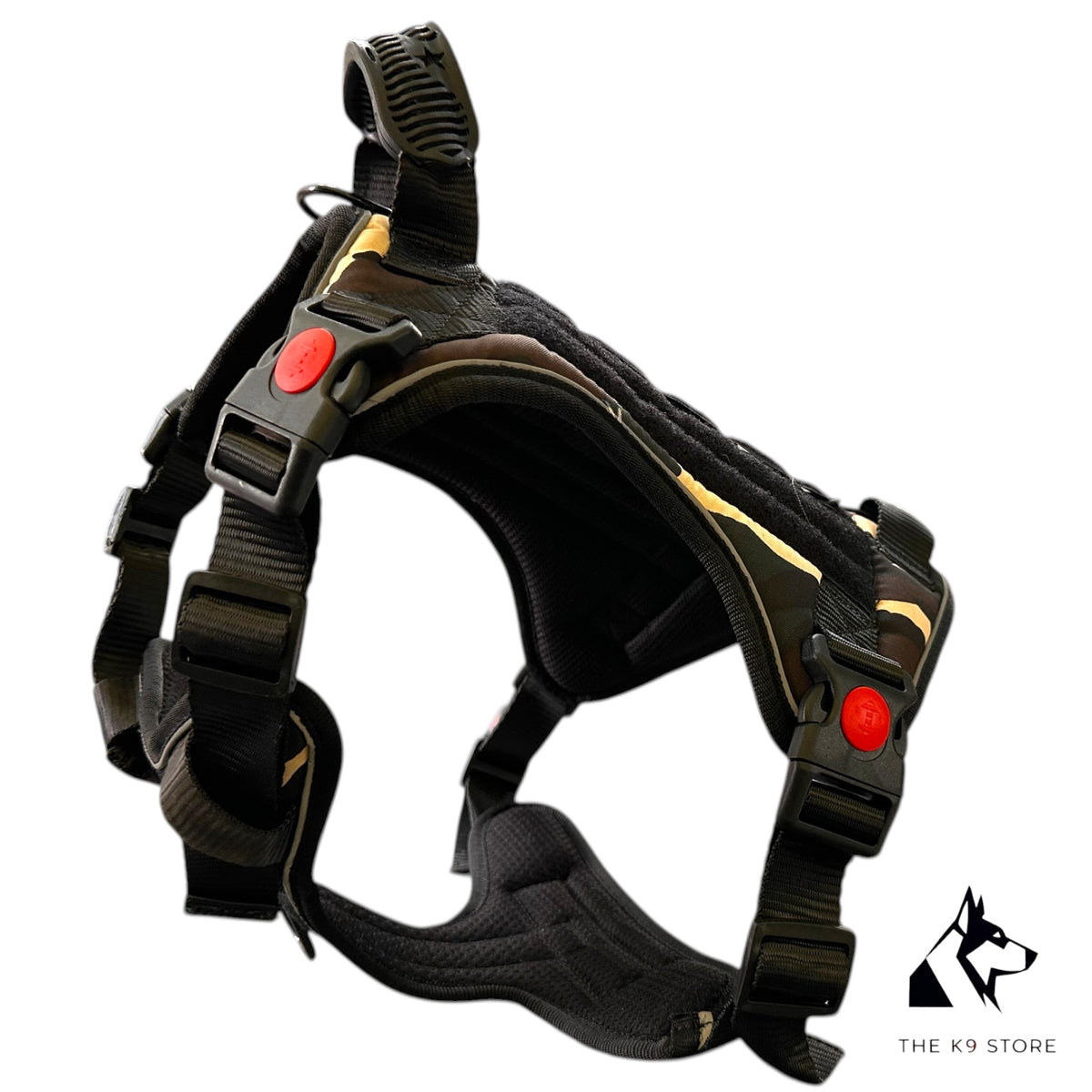 Tactical Dog Harness No Pull Adjustable Heavy Duty K9 Vest with Handle & Reflective Straps for Medium Large Dogs (S, M, L, XL)