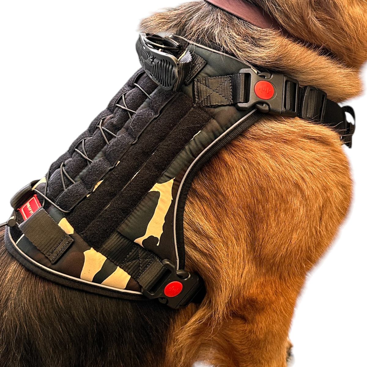 Tactical Dog Harness No Pull Adjustable Heavy Duty K9 Vest with Handle & Reflective Straps for Medium Large Dogs (S, M, L, XL)