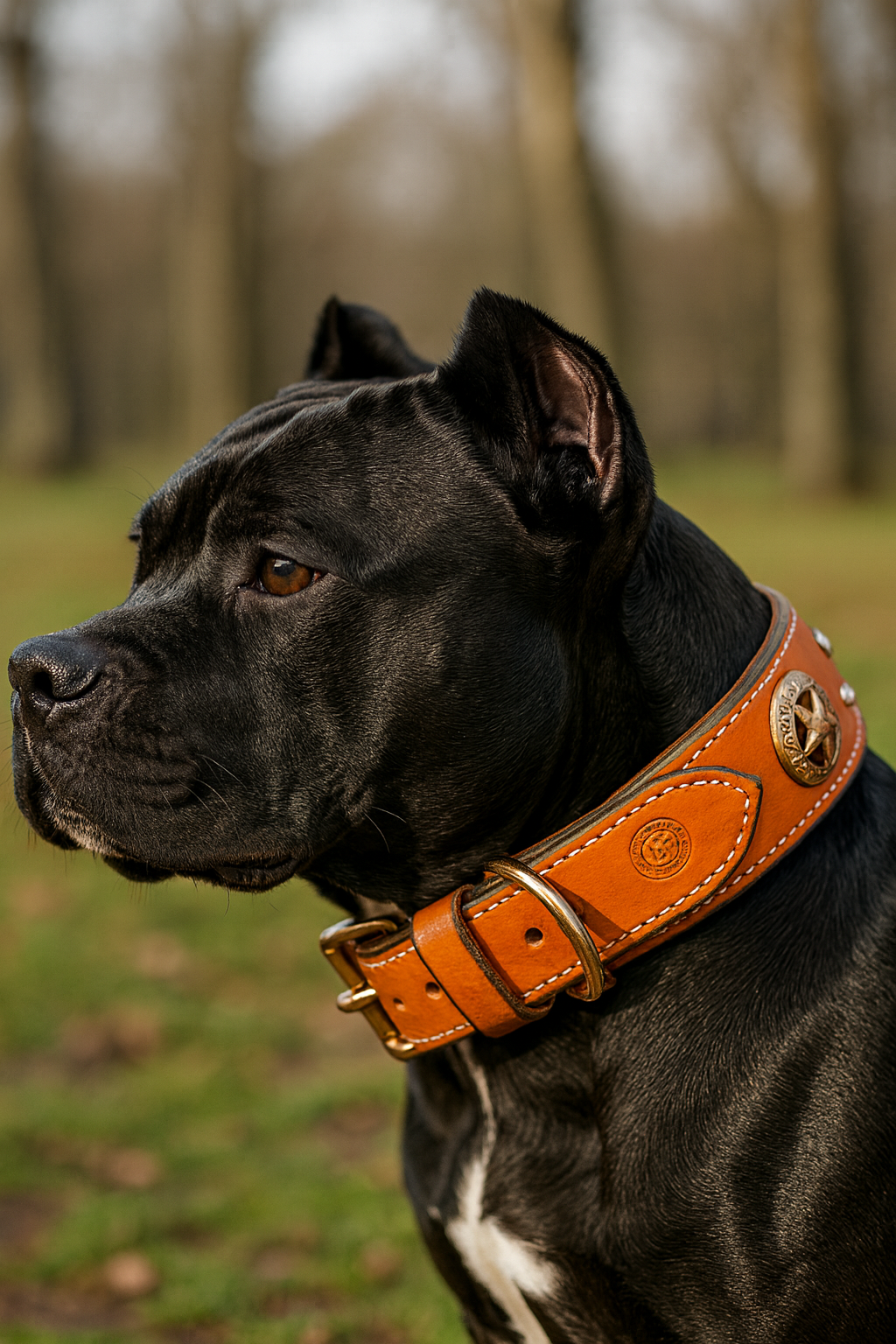 THE K9 STORE Premium Handcrafted Leather Dog Collar with Copper Caps & Padded Cushion – 100% Pure Leather, Brass Hook, Luxury Gift Accessory for Dogs