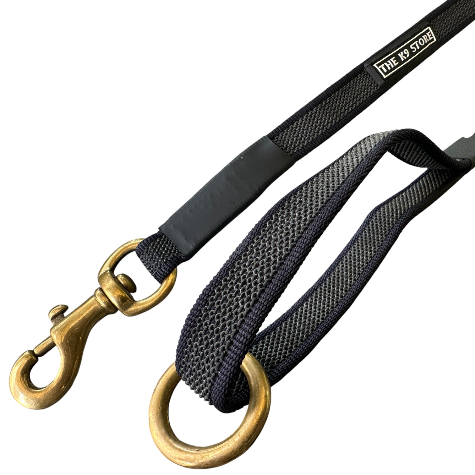 Anti-Slip Dog Training Leash | Solid Brass Hardware | Heavy Duty Nylon Leash for Dogs | 5, 10, 15, 20 Feet | Navy Blue & Persian Green
