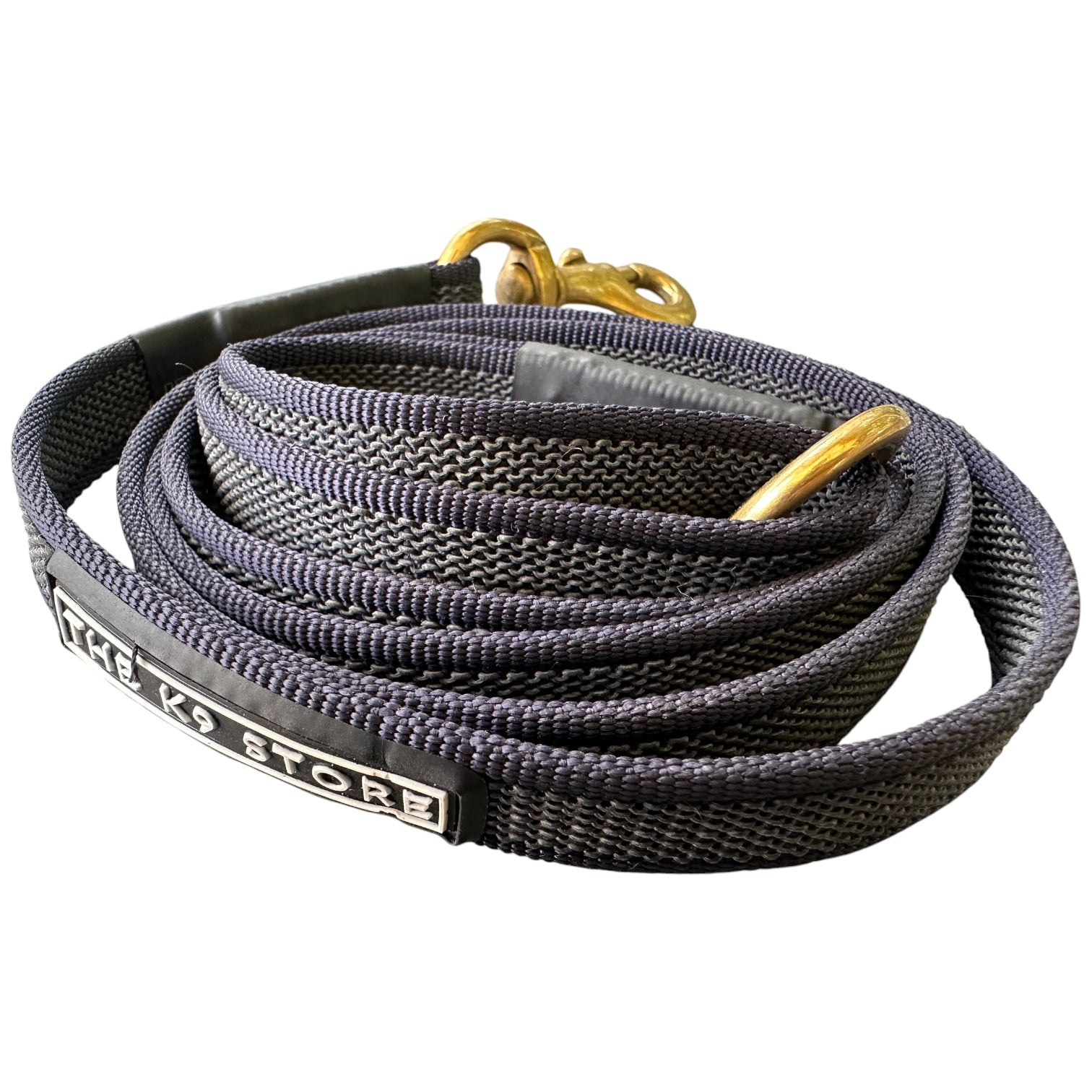 Anti-Slip Dog Training Leash | Solid Brass Hardware | Heavy Duty Nylon Leash for Dogs | 5, 10, 15, 20 Feet | Navy Blue & Persian Green