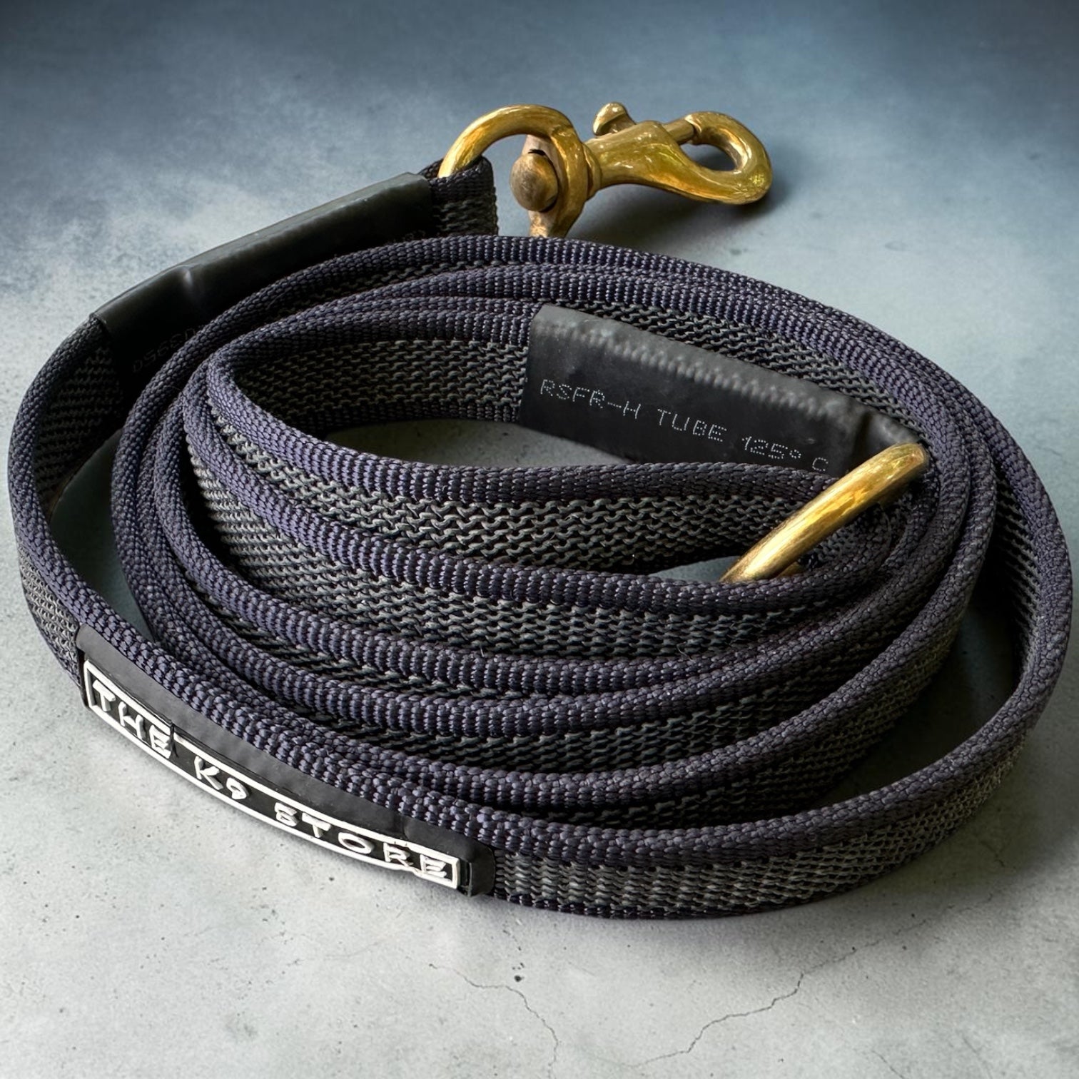 Anti-Slip Dog Training Leash | Solid Brass Hardware | Heavy Duty Nylon Leash for Dogs | 5, 10, 15, 20 Feet | Navy Blue & Persian Green