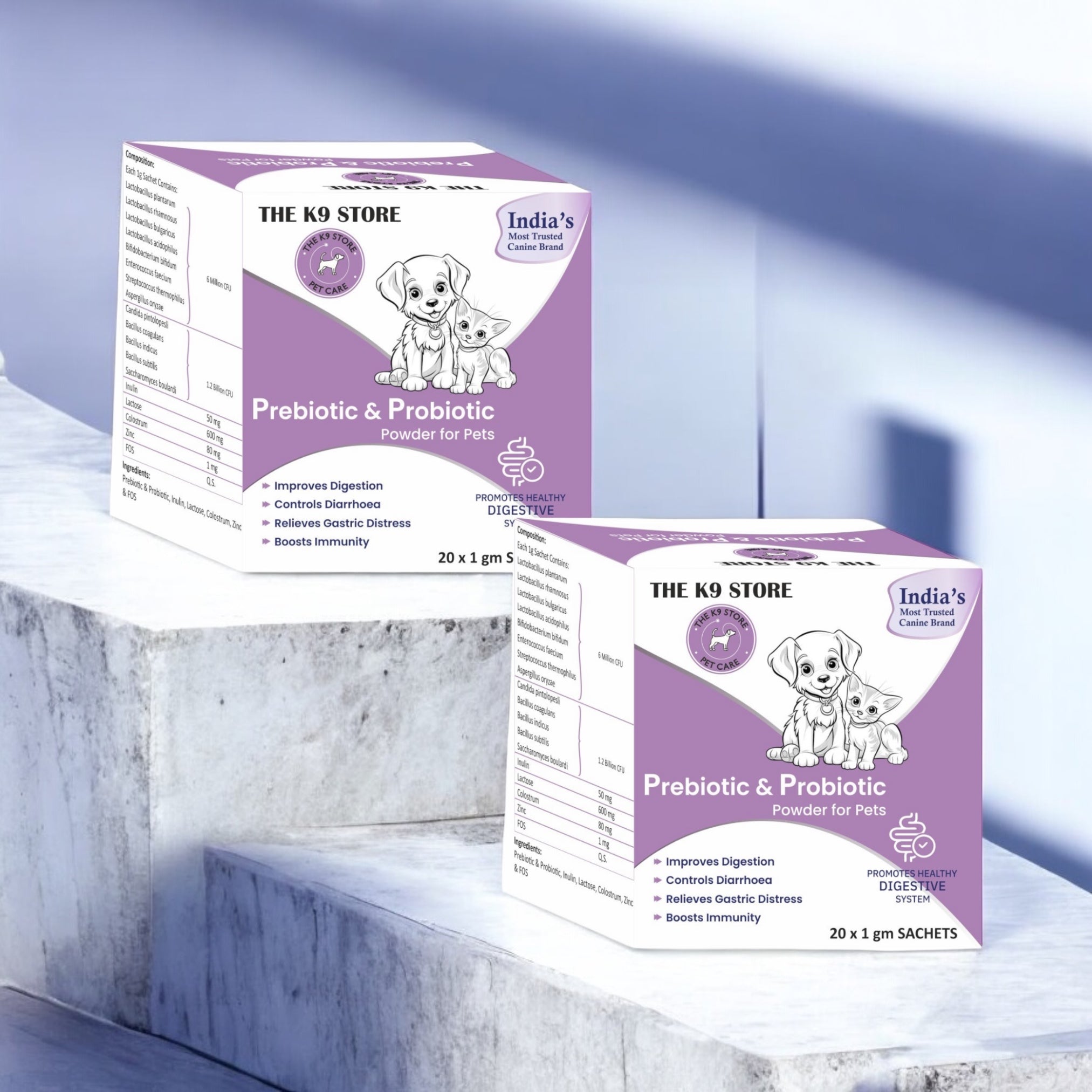 The K9 Store Prebiotics & Probiotics for Dogs & Cats - Gut Health Supplement