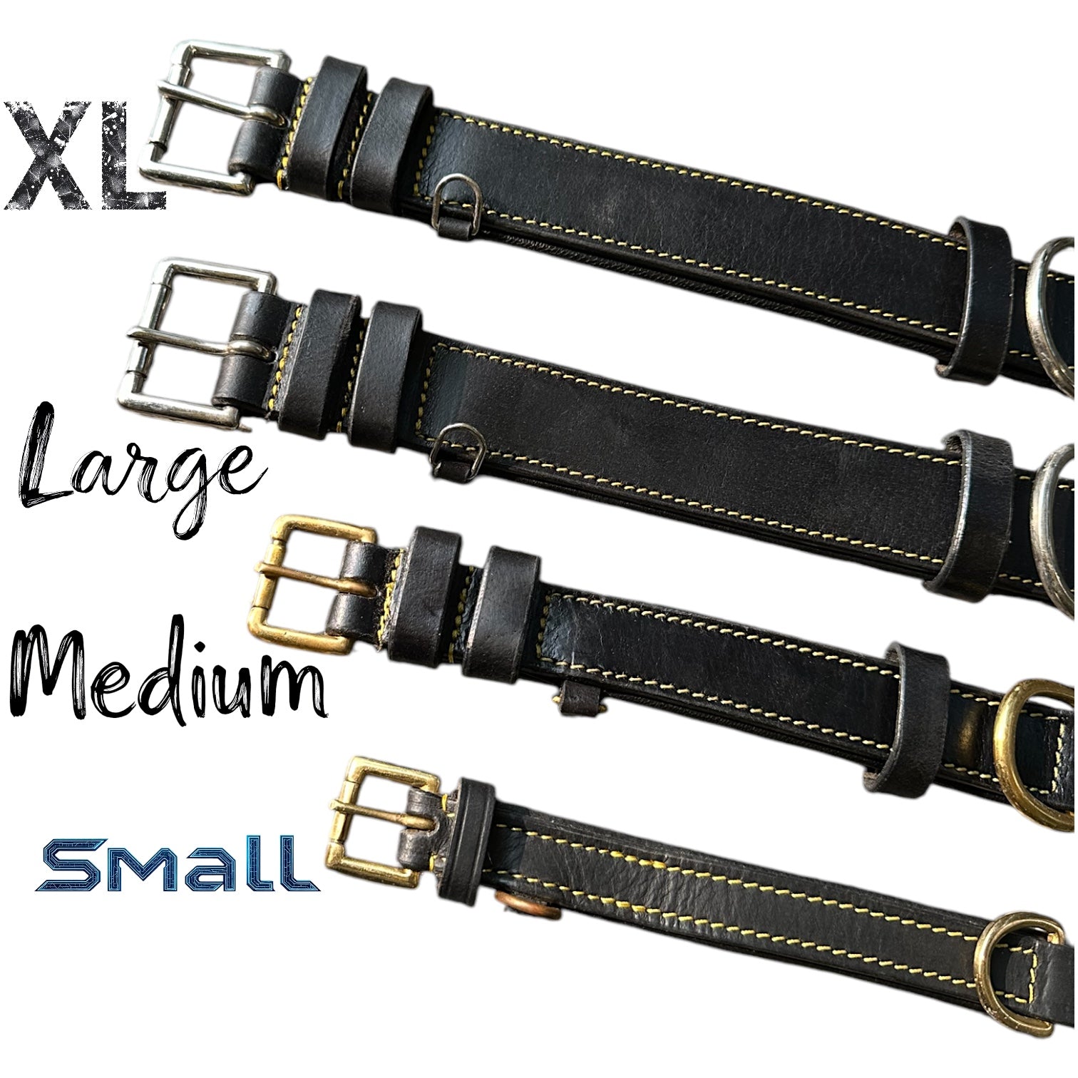 The K9 Store 100% Highgrade Leather Colored Basic Dog Neck Collar (Black)