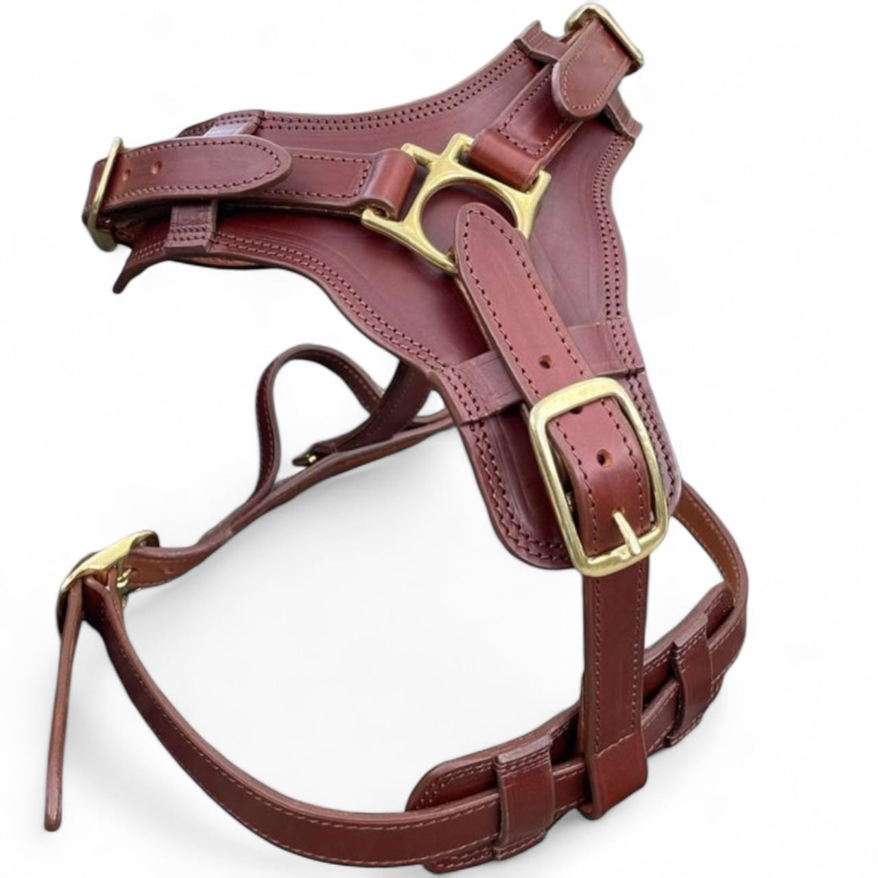 The K9 Store Premium Dog Harness Made In Vegetable Tanned Leather – Handcrafted, Soft Padded, and Durable With Brass Hardware