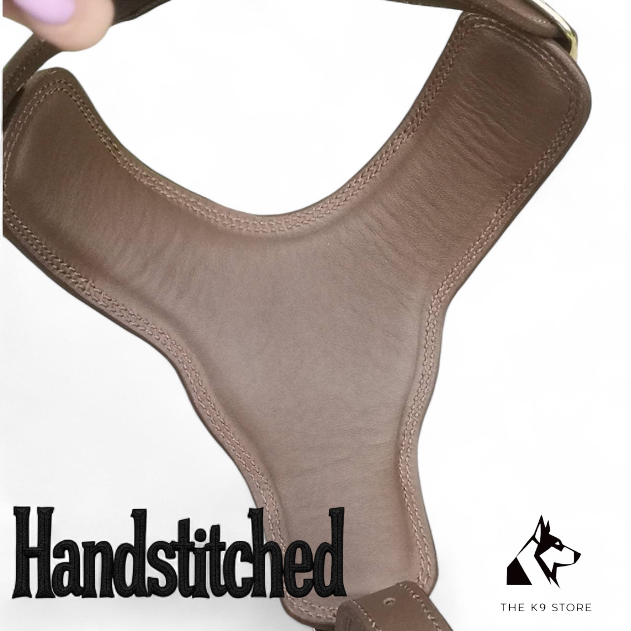 The K9 Store Premium Dog Harness Made In Vegetable Tanned Leather – Handcrafted, Soft Padded, and Durable With Brass Hardware