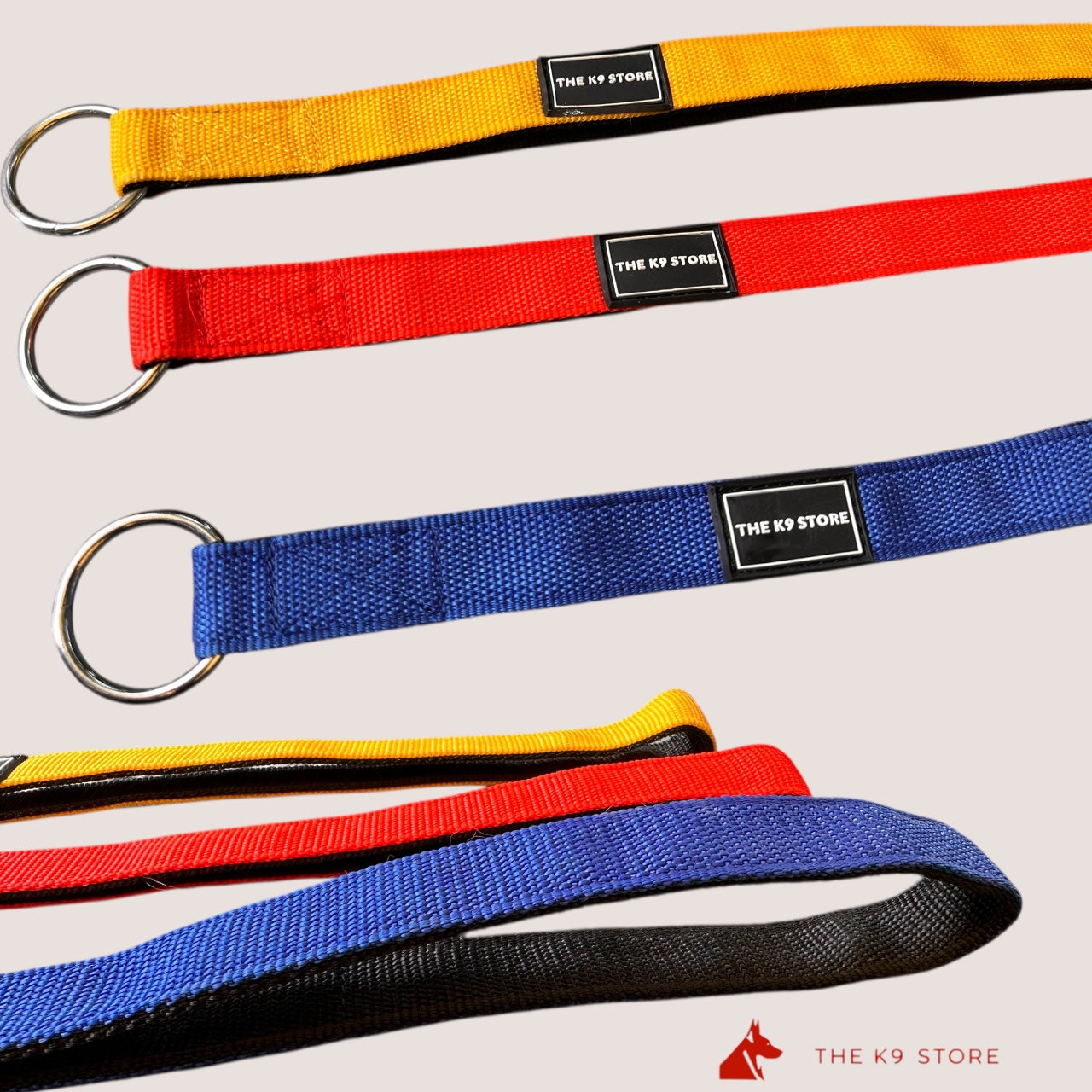 THE K9 STORE Short Handle Dog Leash 17 Inches | Heavy Duty PP Strap with Solid Metal Hook | Control Handle for Training, Walking, Strong Dogs | Short Traffic Lead for Medium & Large Breeds