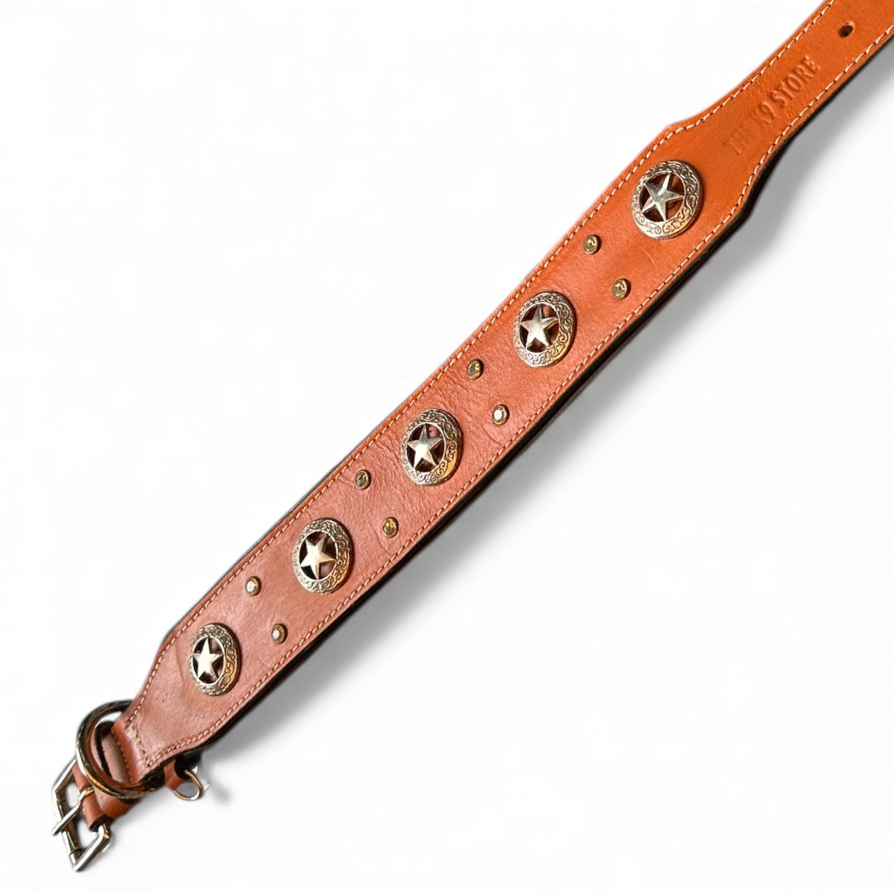 THE K9 STORE Premium Handcrafted Leather Dog Collar with Copper Caps & Padded Cushion – 100% Pure Leather, Brass Hook, Luxury Gift Accessory for Dogs