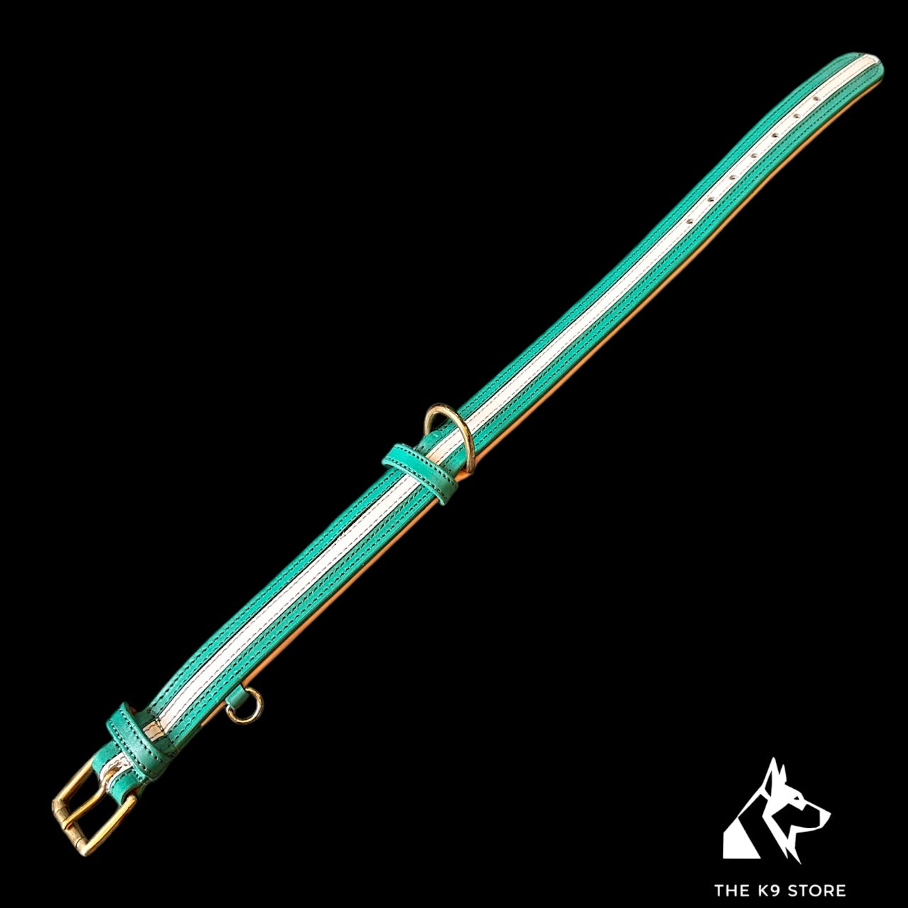 THE K9 STORE Premium Dual-Tone Leather Dog Collars – 4 Sizes (Small, Medium, Large, XL)