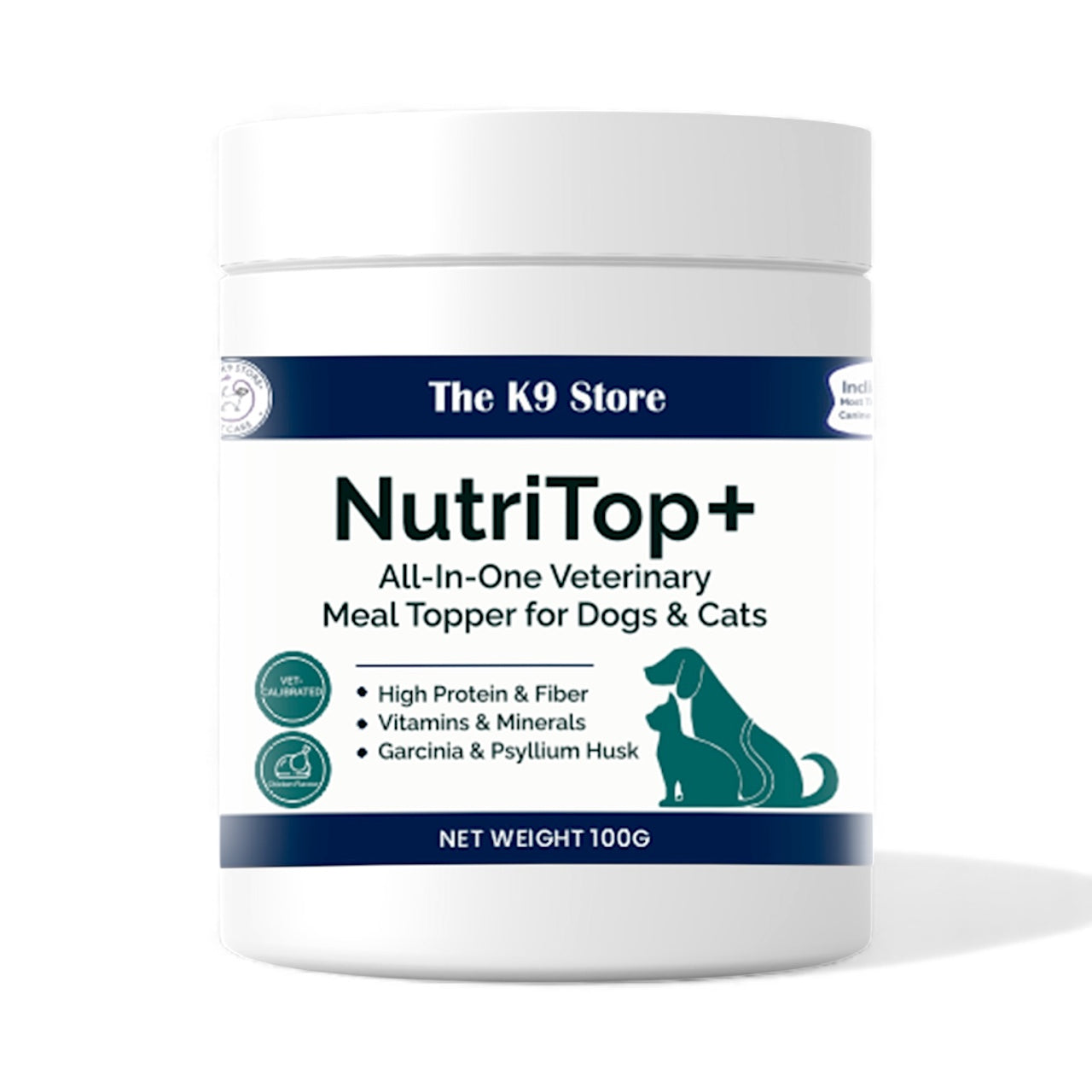 NutriTop+ All-In-One Veterinary Meal Topper for Dogs & Cats | High Protein, Fiber, Vitamins & Digestive Support - 100 G
