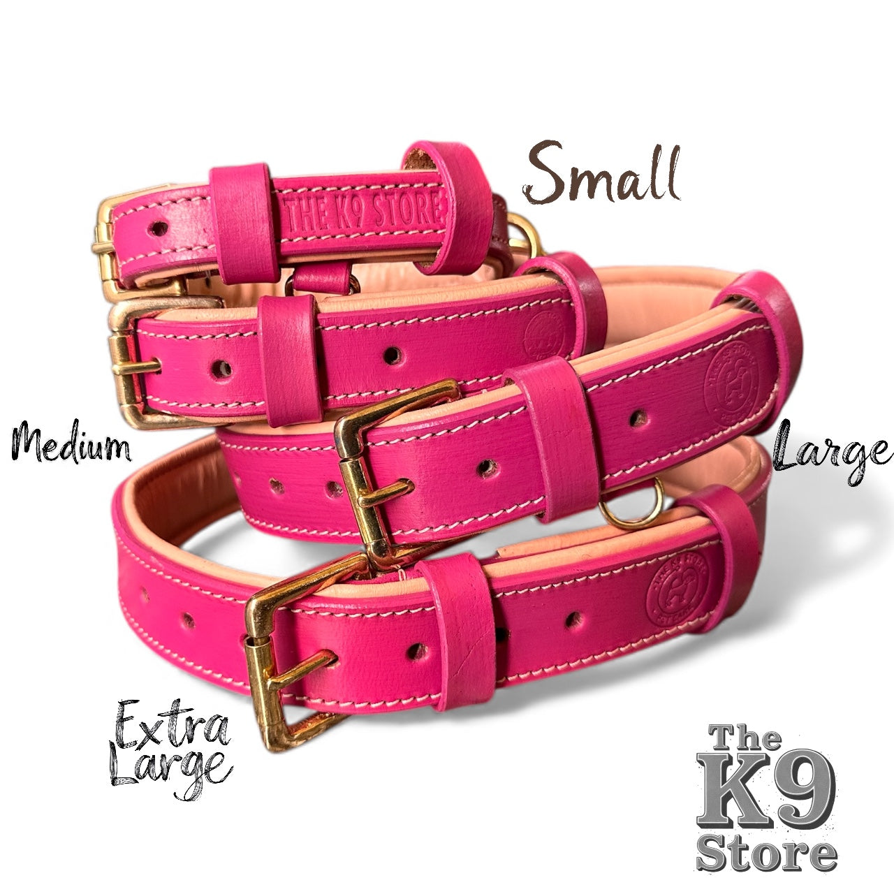 Premium Dual-Tone Padded Leather Dog Collar – Hand-Stitched, Brass Hardware, Ultra-Comfort Cushion – Small to Extra-Large | The K9 Store