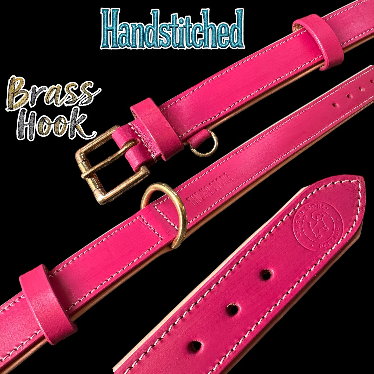 Premium Dual-Tone Padded Leather Dog Collar – Hand-Stitched, Brass Hardware, Ultra-Comfort Cushion – Small to Extra-Large | The K9 Store