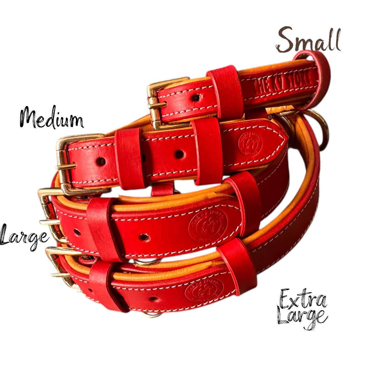 Premium Dual-Tone Padded Leather Dog Collar – Hand-Stitched, Brass Hardware, Ultra-Comfort Cushion – Small to Extra-Large | The K9 Store