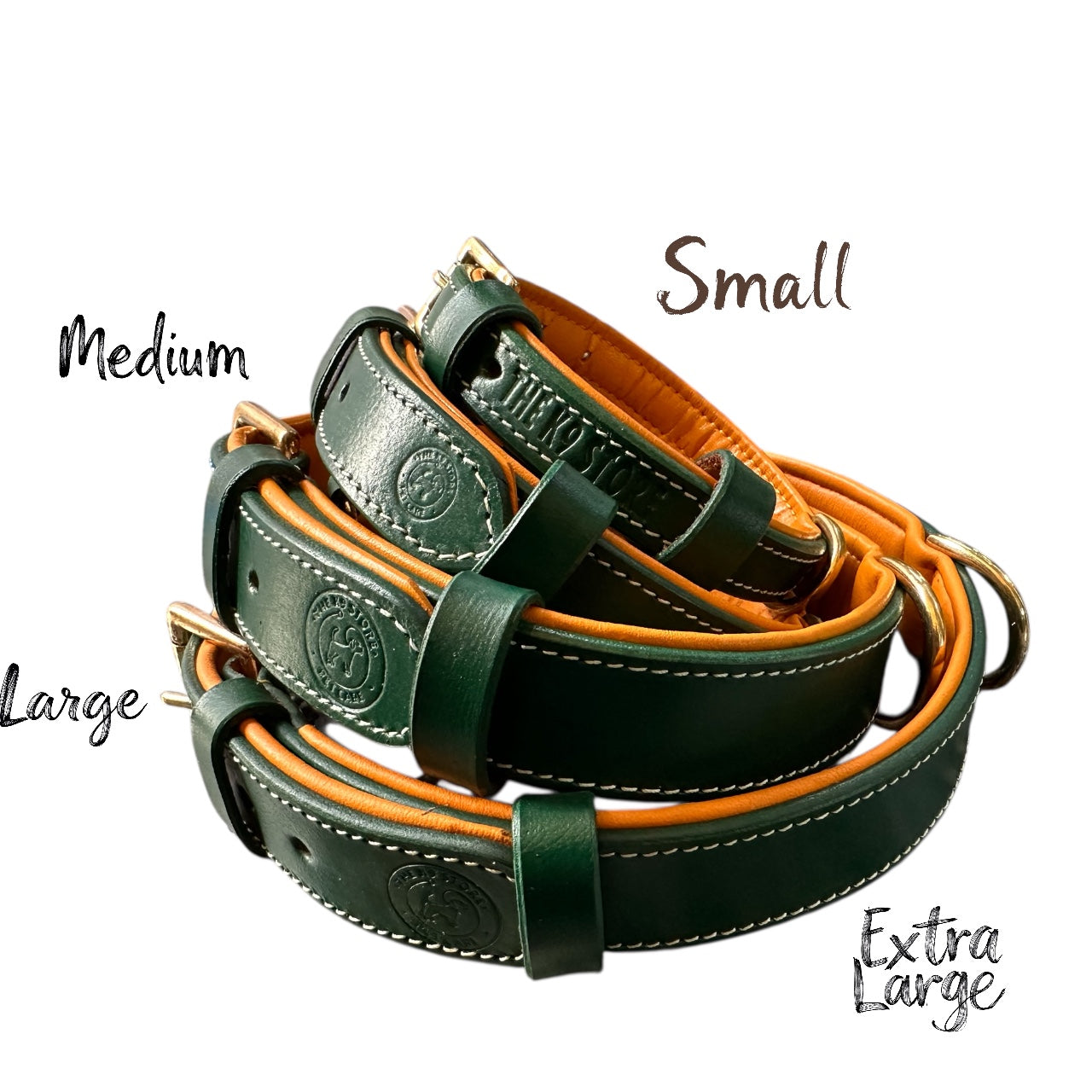Premium Dual-Tone Padded Leather Dog Collar – Hand-Stitched, Brass Hardware, Ultra-Comfort Cushion – Small to Extra-Large | The K9 Store