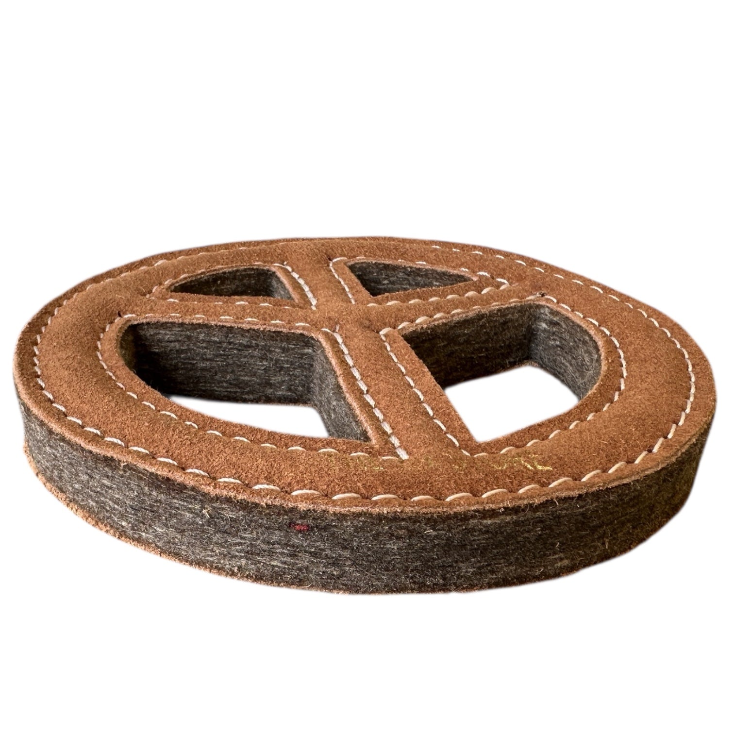 TUFF TOYS by THE K9 STORE, Heavy Duty Chew Toys for Dogs, Natural Leather and Wool, Dental Chew with Cotton Rope, Multiple Shapes and Sizes