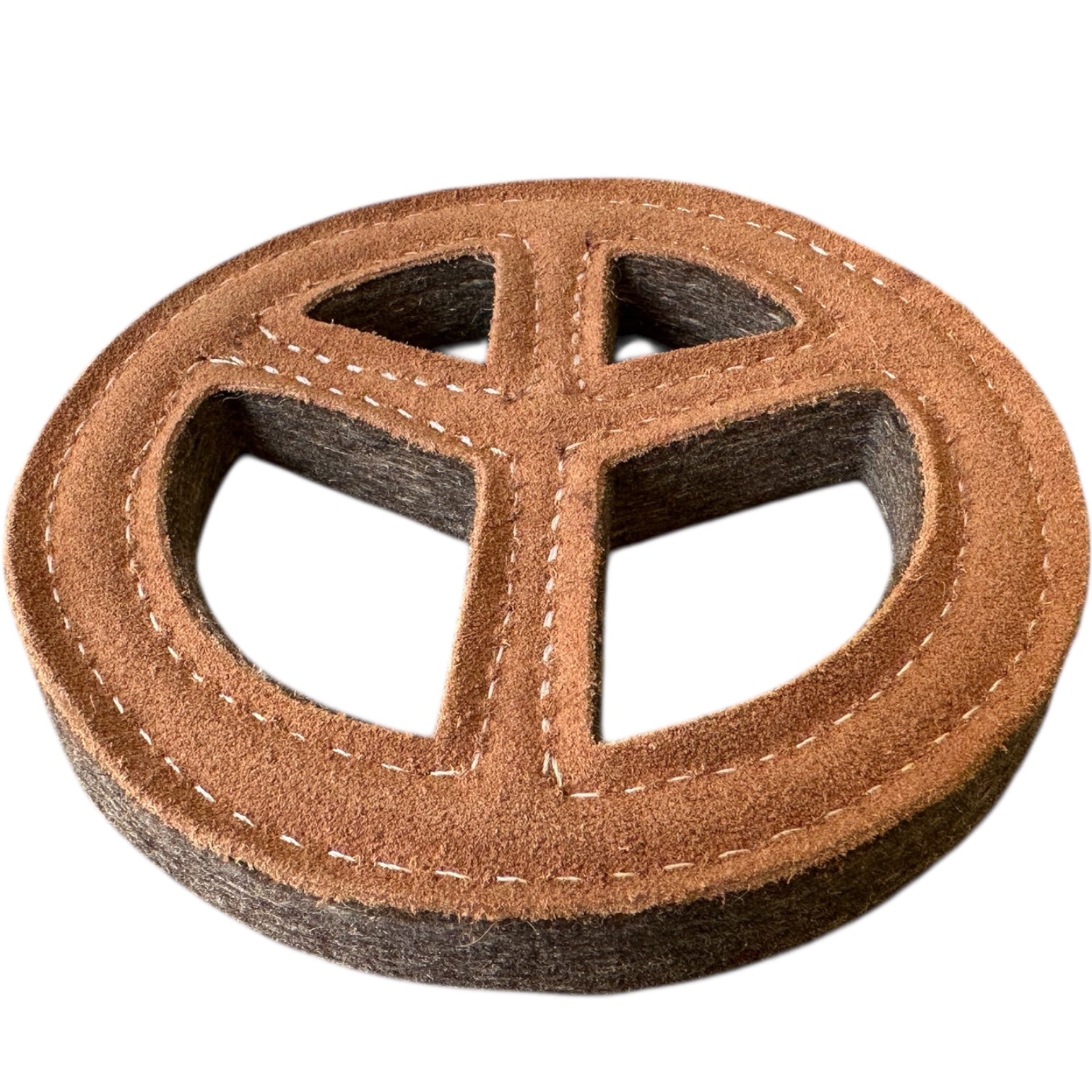 TUFF TOYS by THE K9 STORE, Heavy Duty Chew Toys for Dogs, Natural Leather and Wool, Dental Chew with Cotton Rope, Multiple Shapes and Sizes