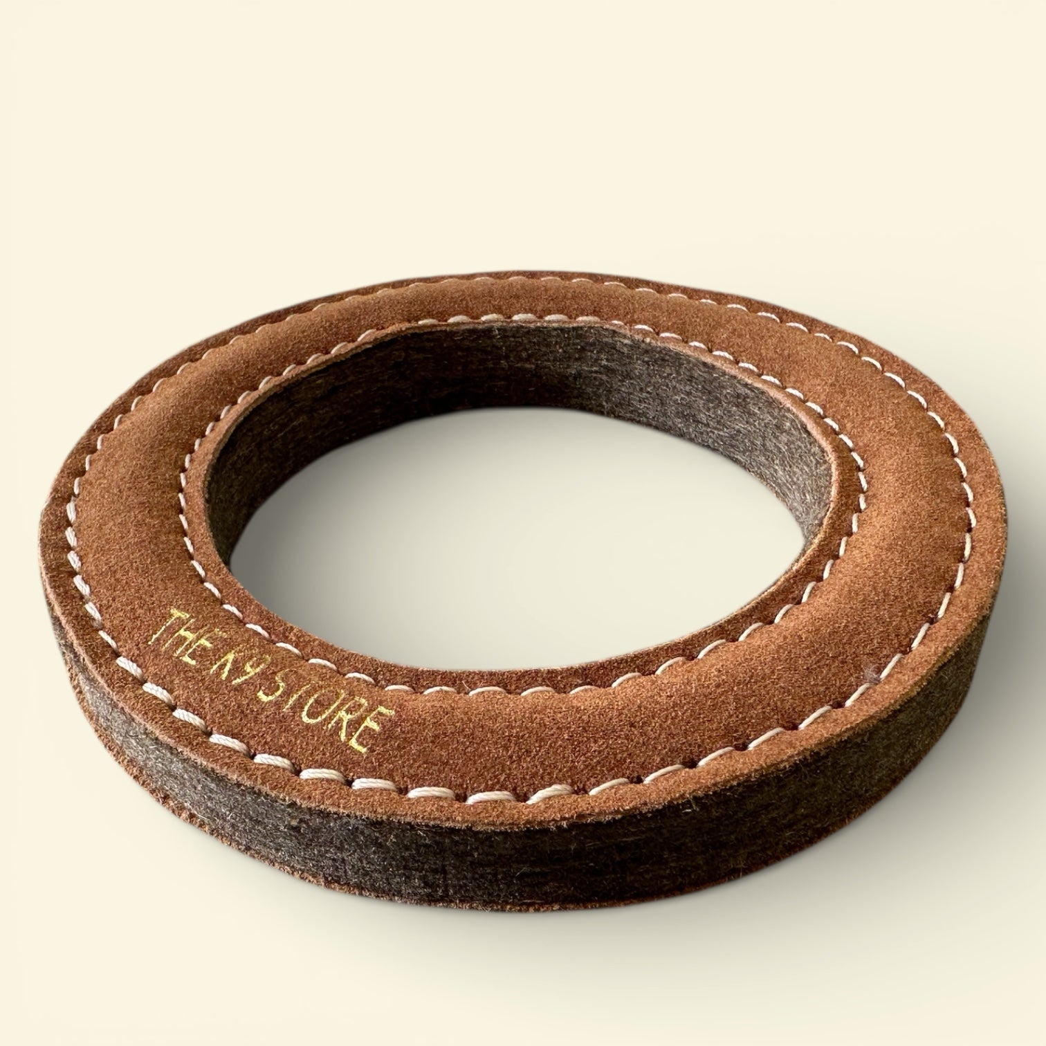 TUFF TOYS by THE K9 STORE, Heavy Duty Chew Toys for Dogs, Natural Leather and Wool, Dental Chew with Cotton Rope, Multiple Shapes and Sizes