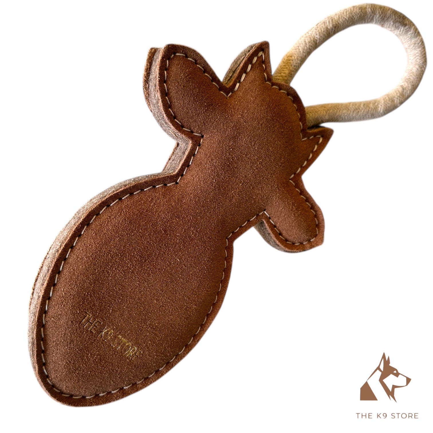 TUFF TOYS by THE K9 STORE, Heavy Duty Chew Toys for Dogs, Natural Leather and Wool, Dental Chew with Cotton Rope, Multiple Shapes and Sizes