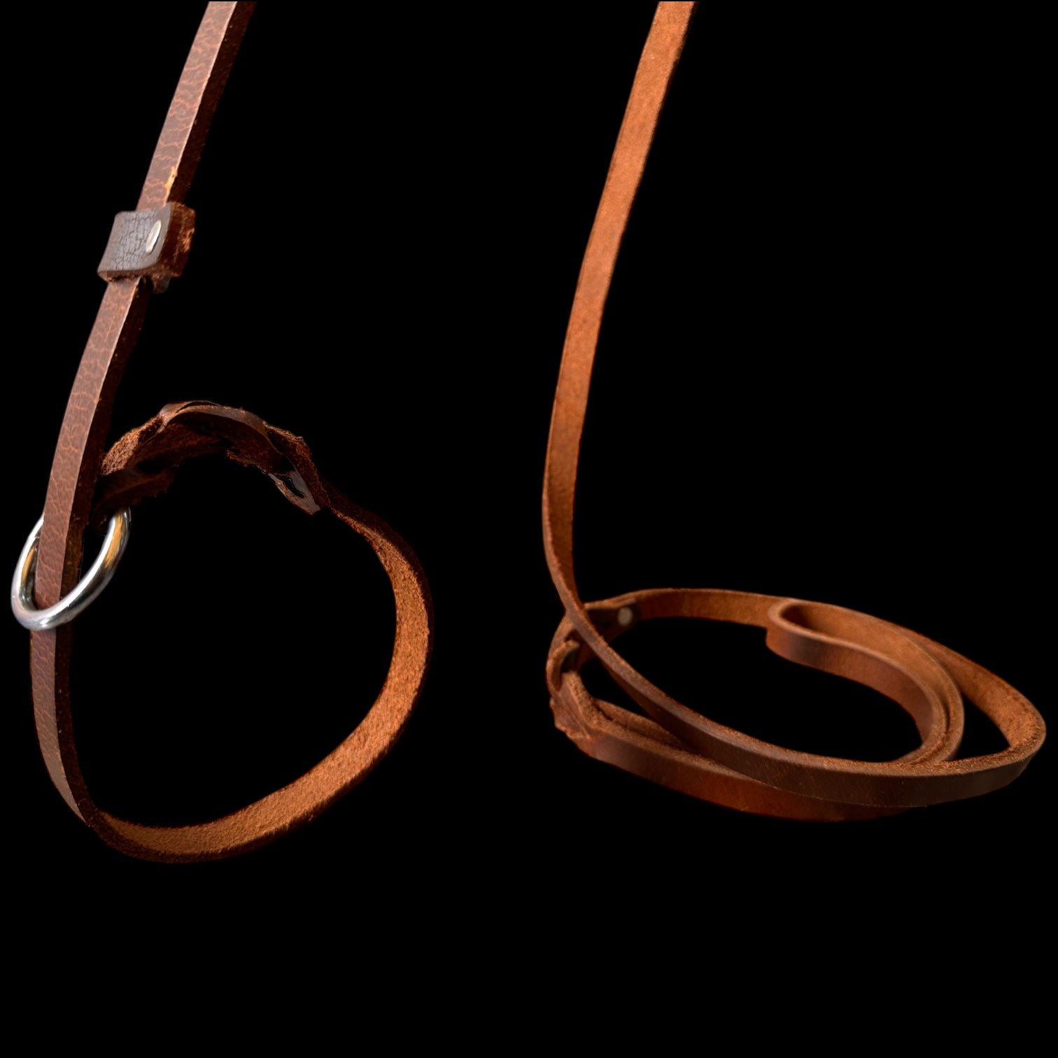 THE K9 STORE Leather Dog Show Slip Leash, 6 Feet and 10 Feet, 4 mm Thick, 0.5 Inch Wide, Adult Dogs, K9 Training, Dog Shows, India