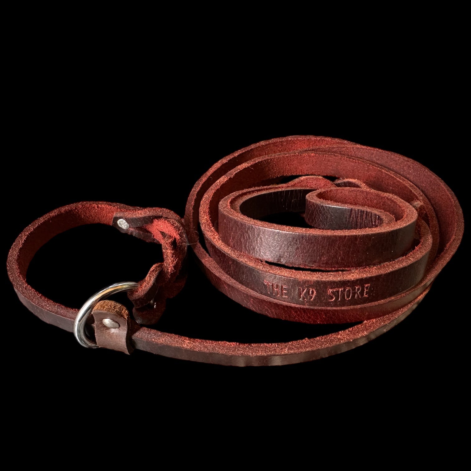 THE K9 STORE Leather Dog Show Slip Leash, 6 Feet and 10 Feet, 4 mm Thick, 0.5 Inch Wide, Adult Dogs, K9 Training, Dog Shows, India