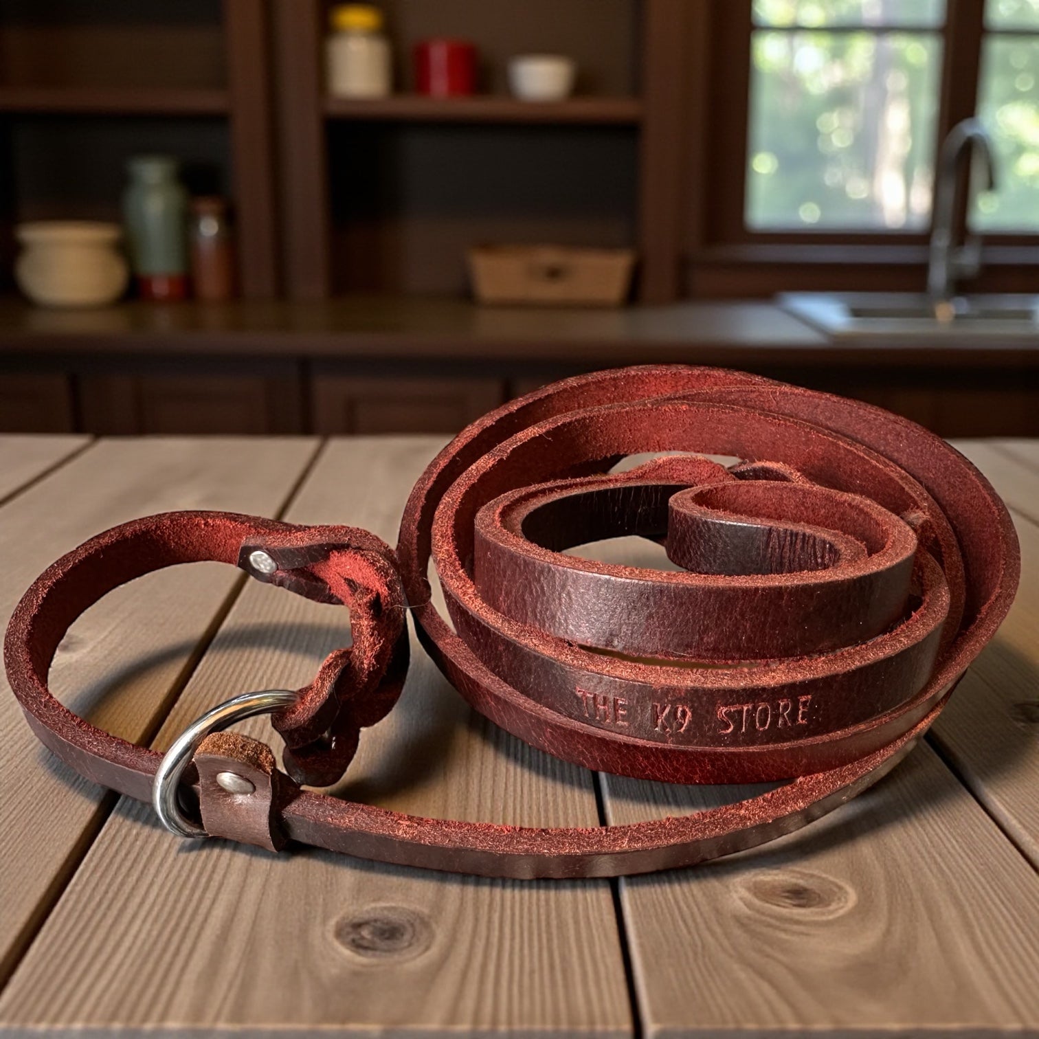 THE K9 STORE Leather Dog Show Slip Leash, 6 Feet and 10 Feet, 4 mm Thick, 0.5 Inch Wide, Adult Dogs, K9 Training, Dog Shows, India
