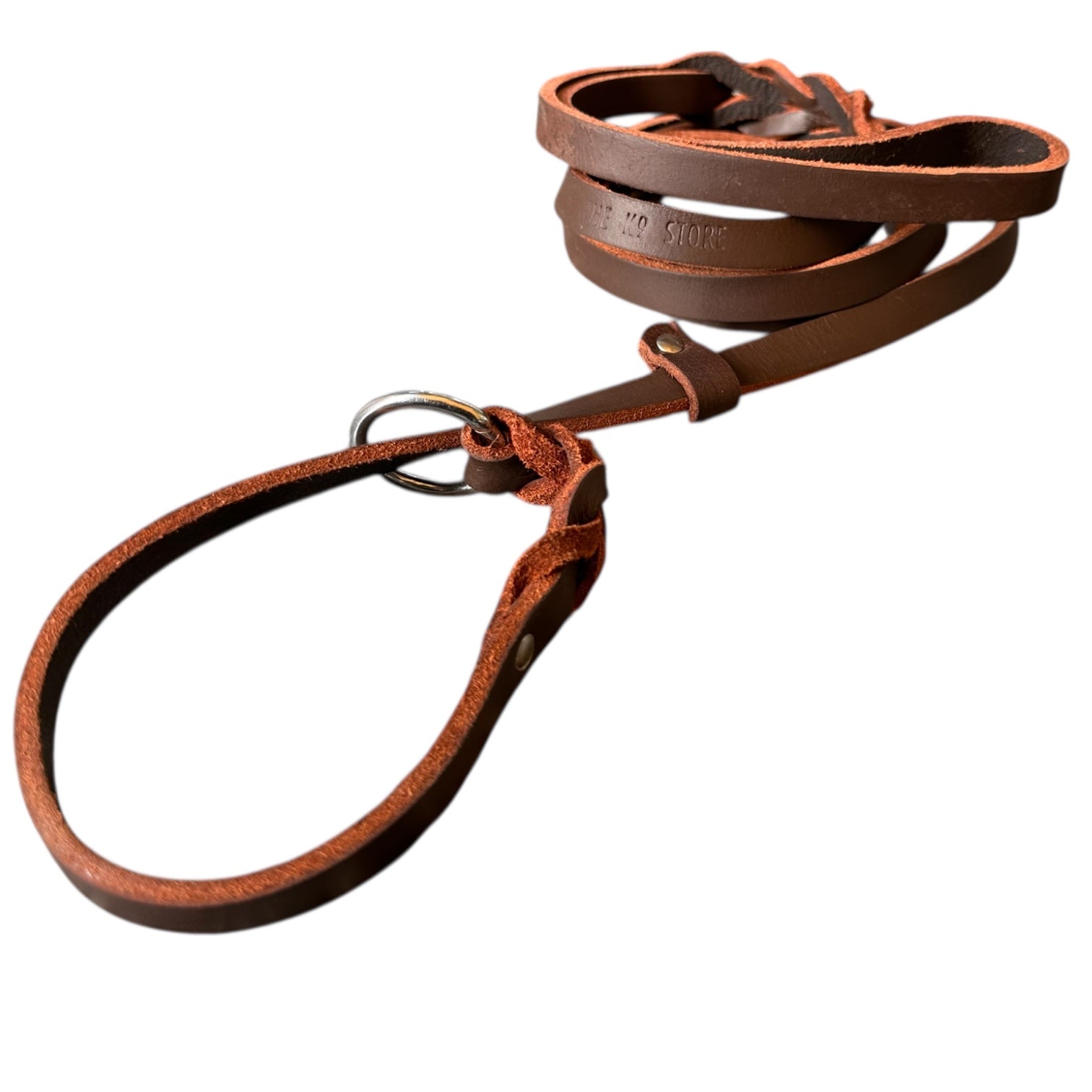 THE K9 STORE Leather Dog Show Slip Leash, 6 Feet and 10 Feet, 4 mm Thick, 0.5 Inch Wide, Adult Dogs, K9 Training, Dog Shows, India