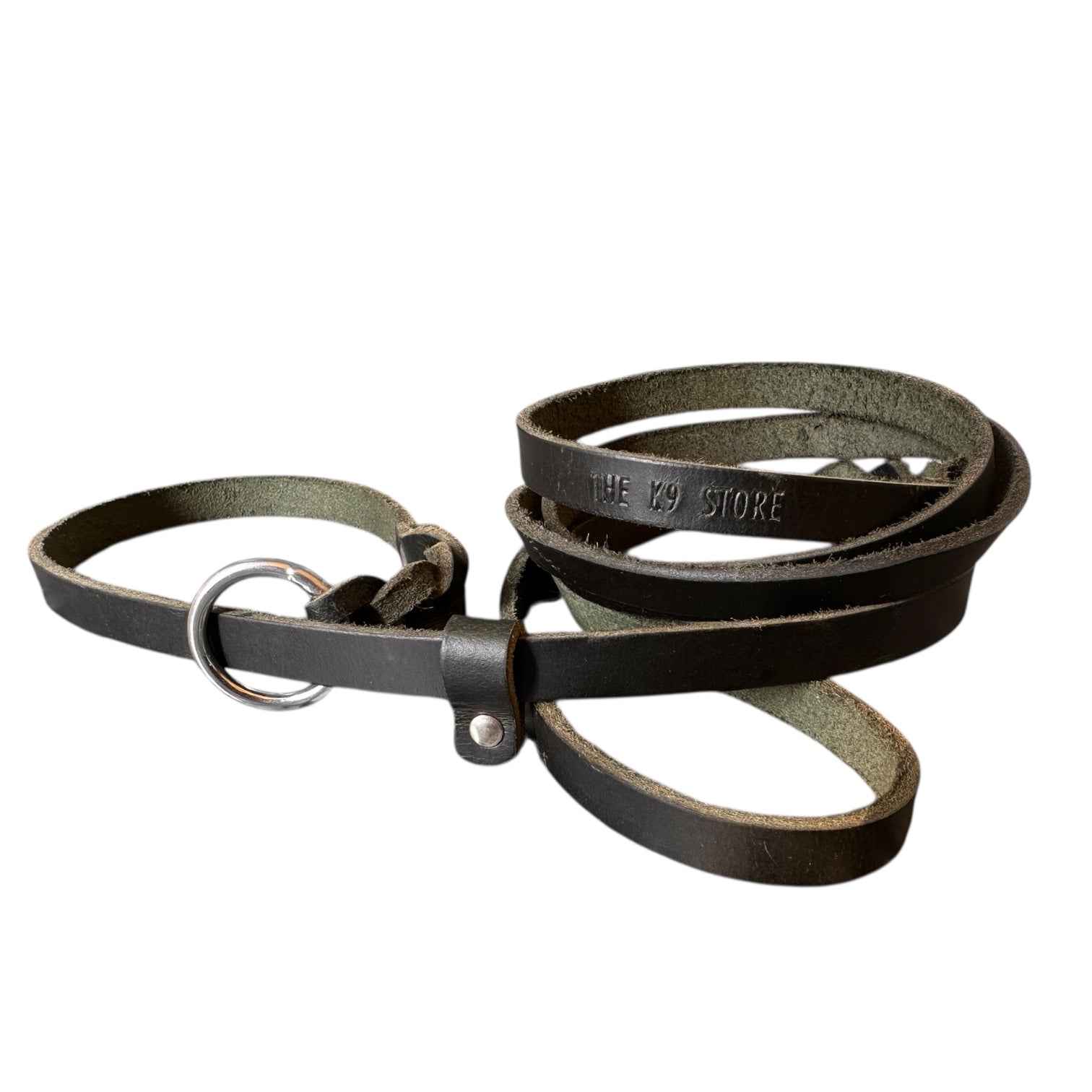 THE K9 STORE Leather Dog Show Slip Leash, 6 Feet and 10 Feet, 4 mm Thick, 0.5 Inch Wide, Adult Dogs, K9 Training, Dog Shows, India