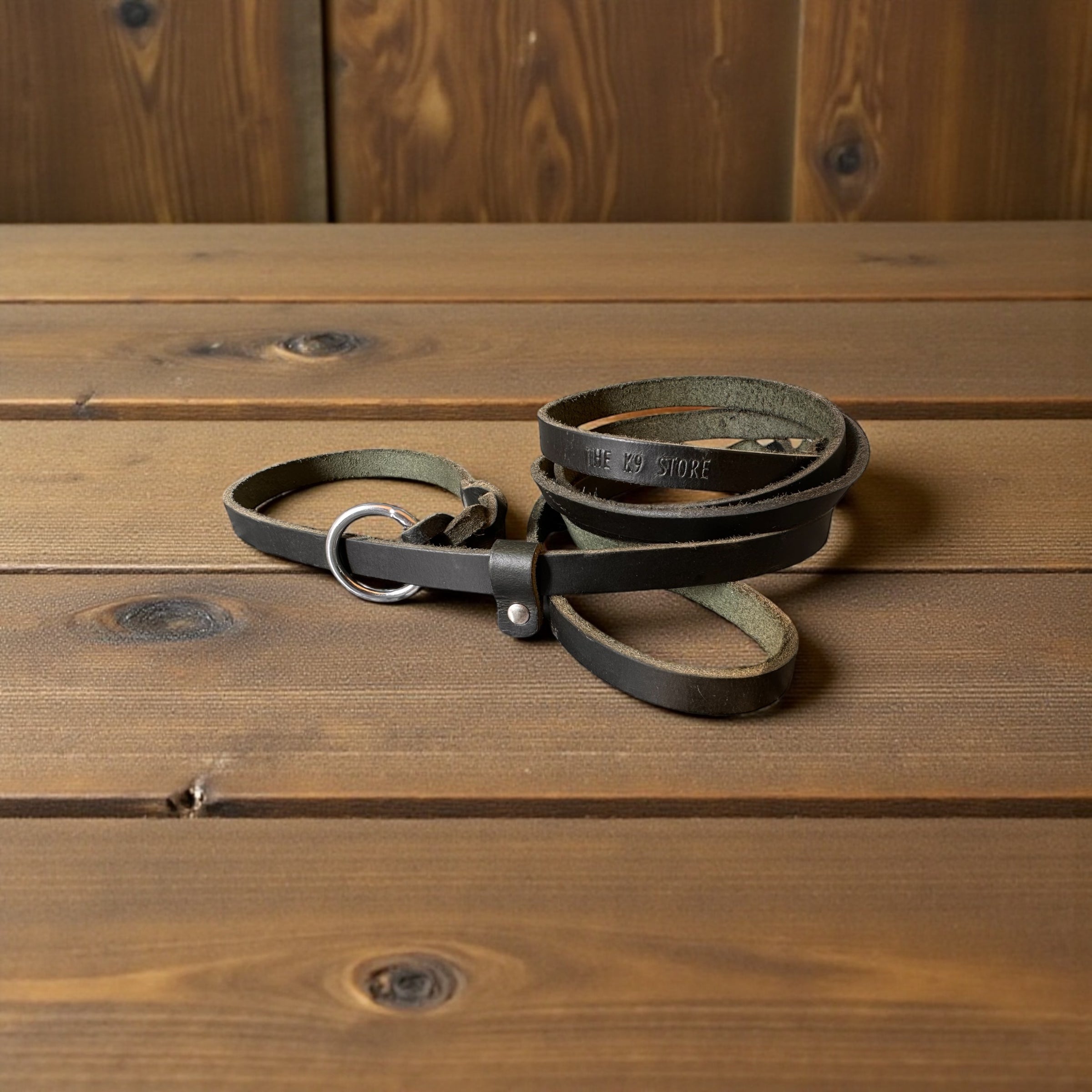 THE K9 STORE Leather Dog Show Slip Leash, 6 Feet and 10 Feet, 4 mm Thick, 0.5 Inch Wide, Adult Dogs, K9 Training, Dog Shows, India