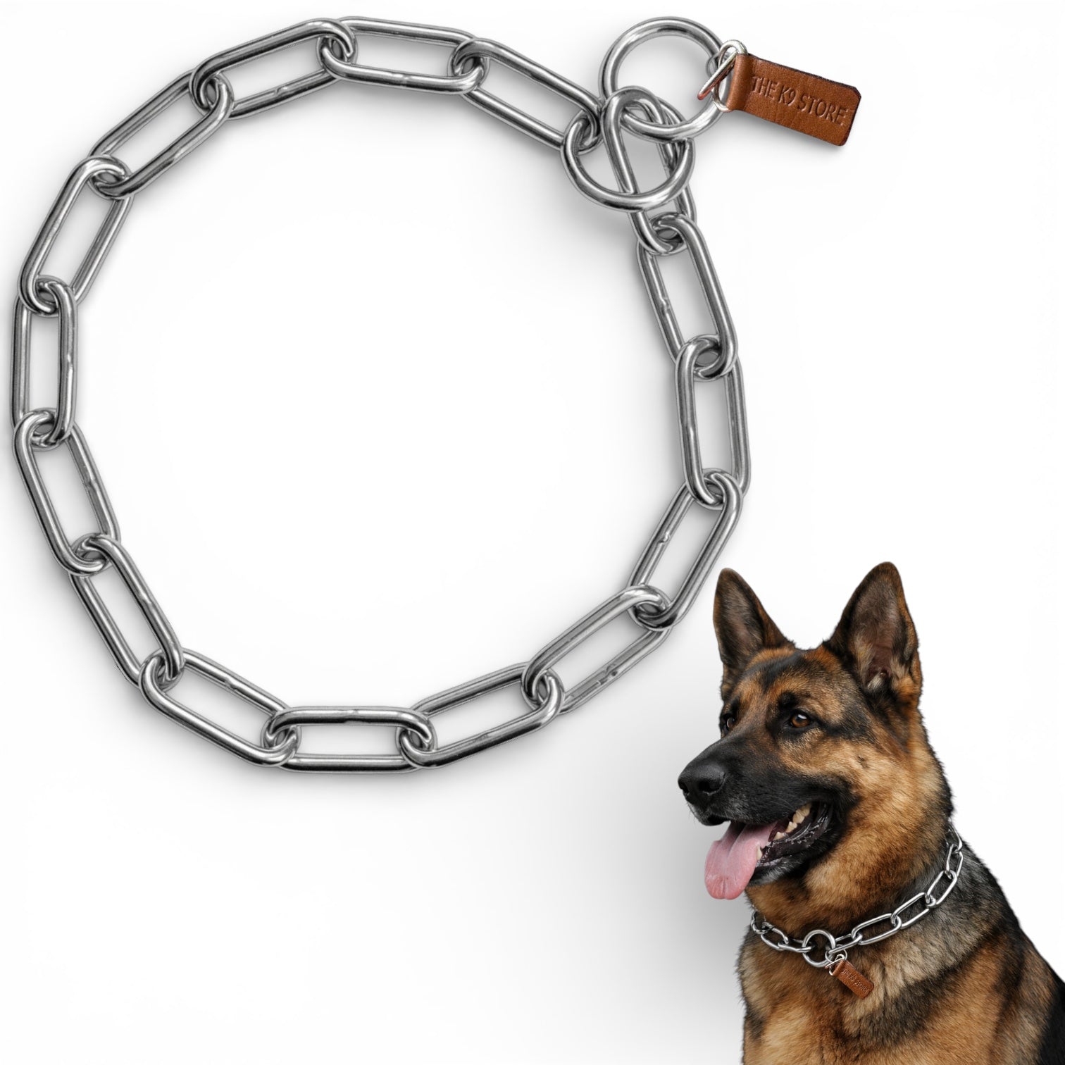 Premium Stainless Steel Choke Chain for Dogs | The K9 Store - Comfortable, Durable, and Breed-Ready